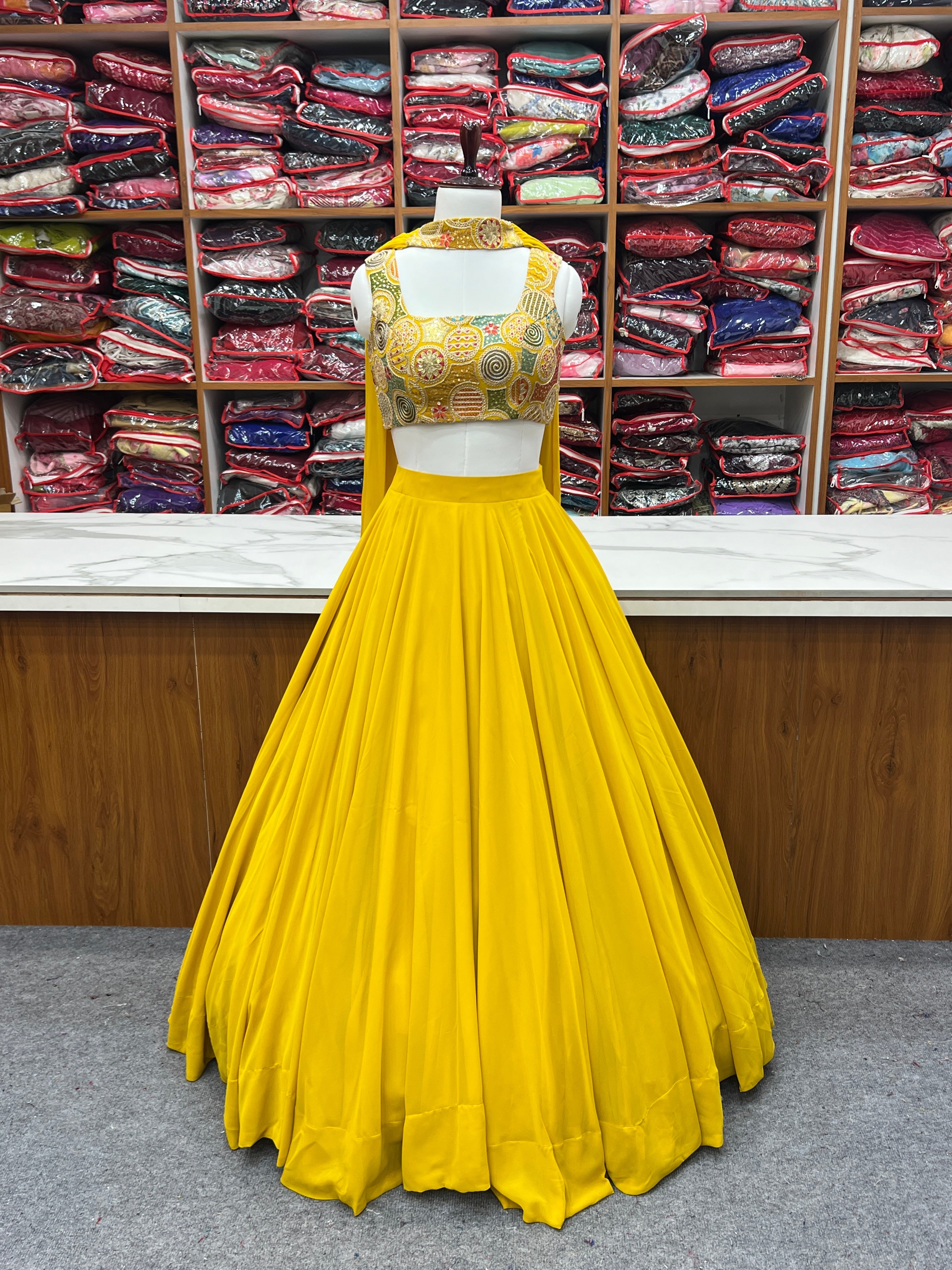 Elegant Ready to wear Anarkali Suit for Women | Designer Bandhej Work Ethnic Wear