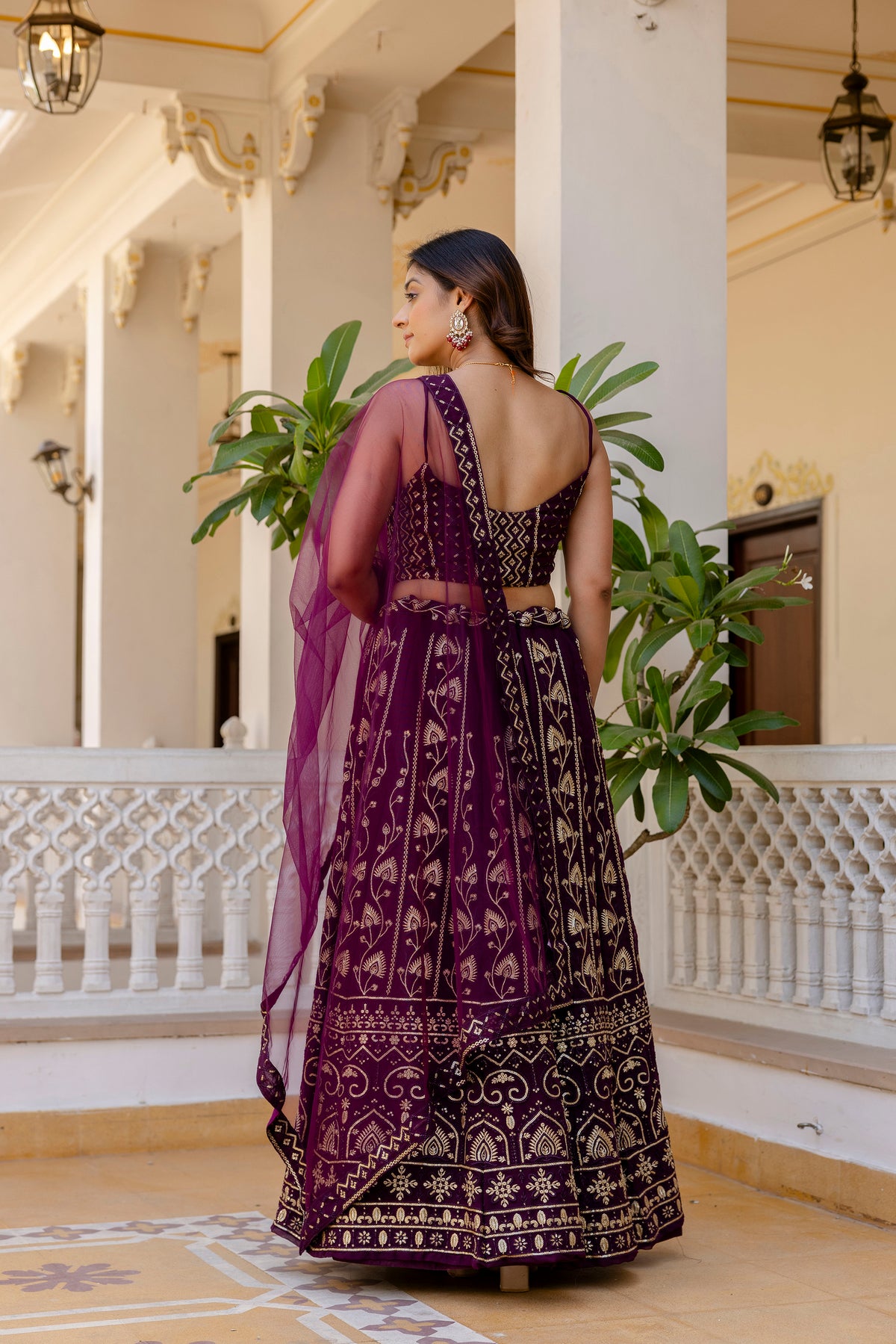 Glamorous Designer Georgette Lehenga Set with Net Dupatta