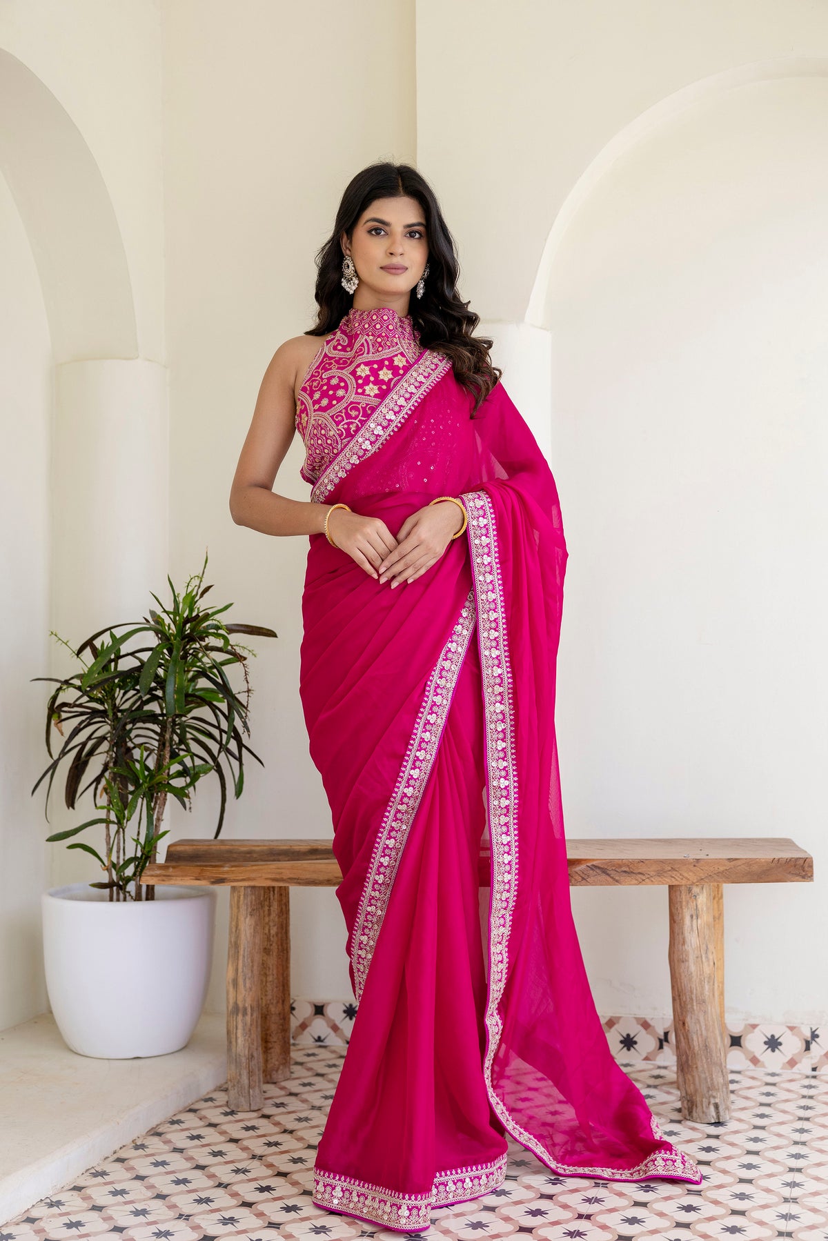 Trendy Rangoli Silk Cording Embroidered Saree with Designer Bangalori Silk Blouse