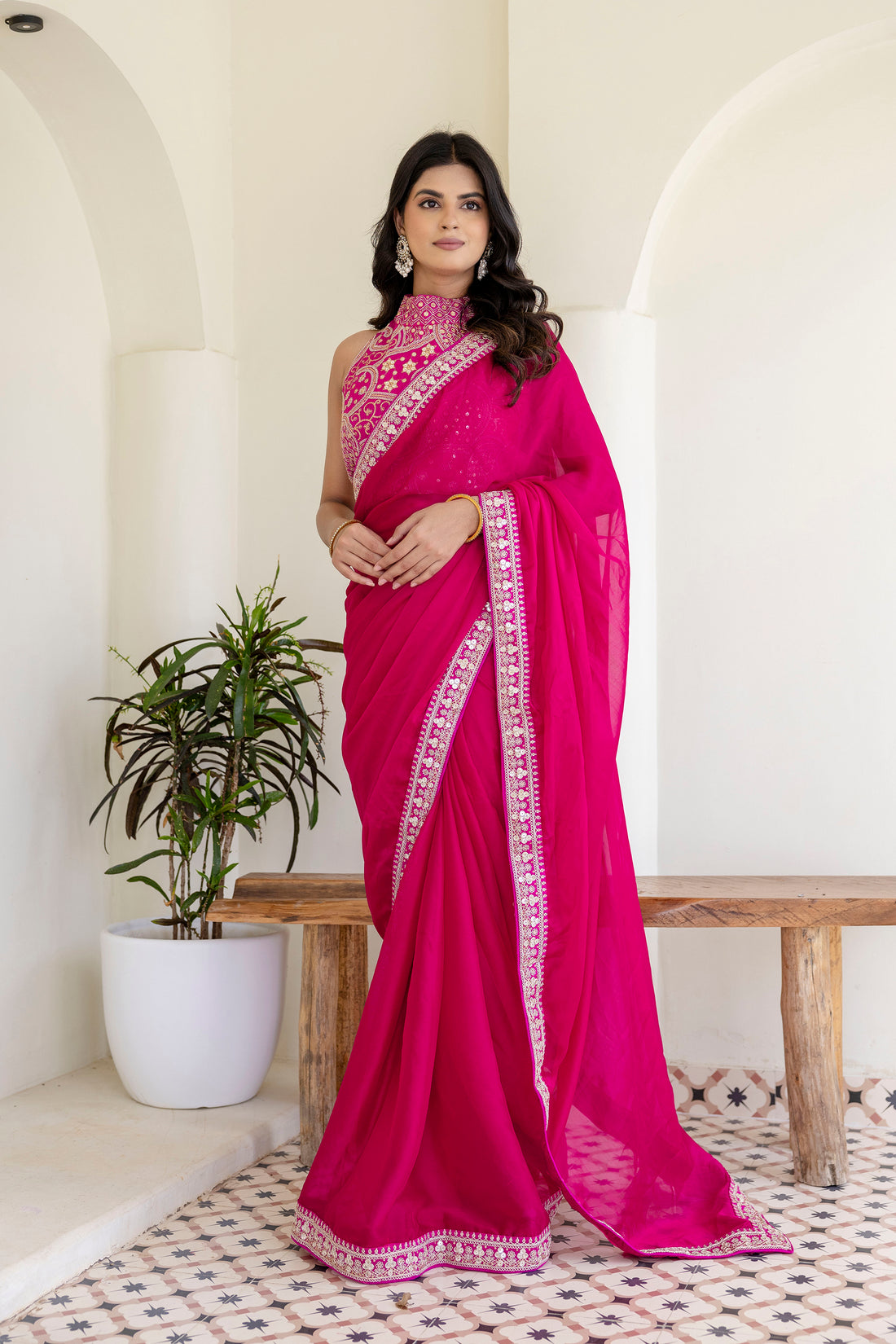 Trendy Rangoli Silk Cording Embroidered Saree with Designer Bangalori Silk Blouse