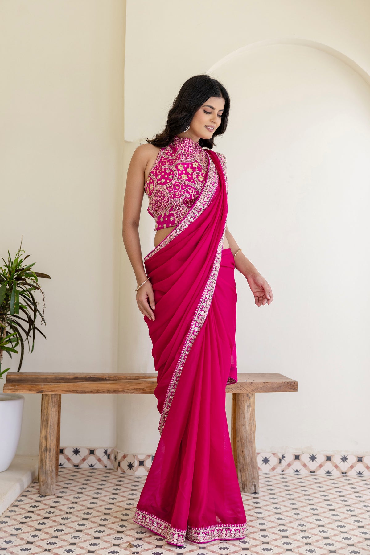Trendy Rangoli Silk Cording Embroidered Saree with Designer Bangalori Silk Blouse