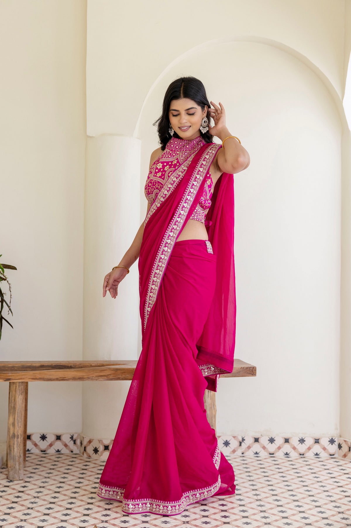 Trendy Rangoli Silk Cording Embroidered Saree with Designer Bangalori Silk Blouse