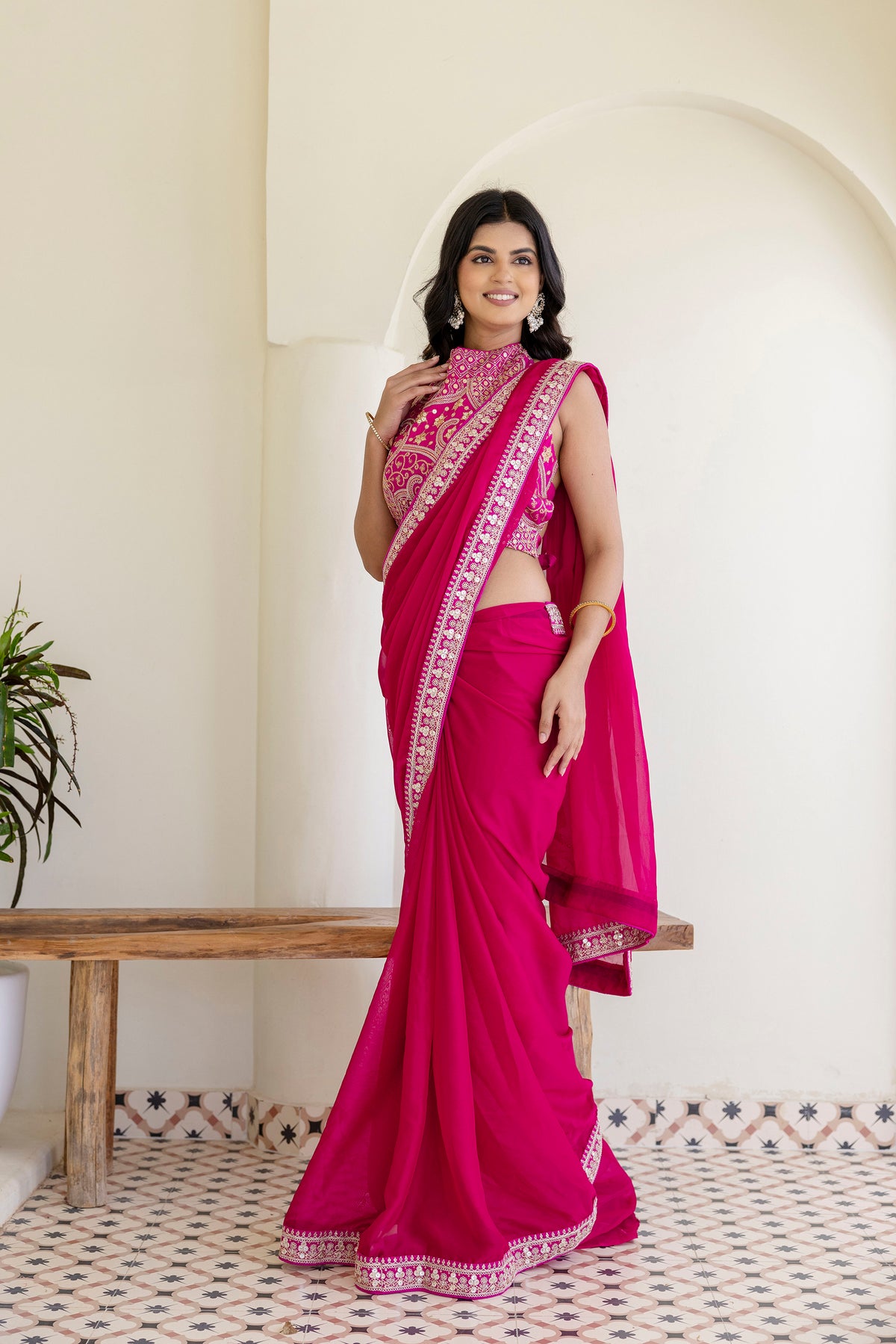 Trendy Rangoli Silk Cording Embroidered Saree with Designer Bangalori Silk Blouse