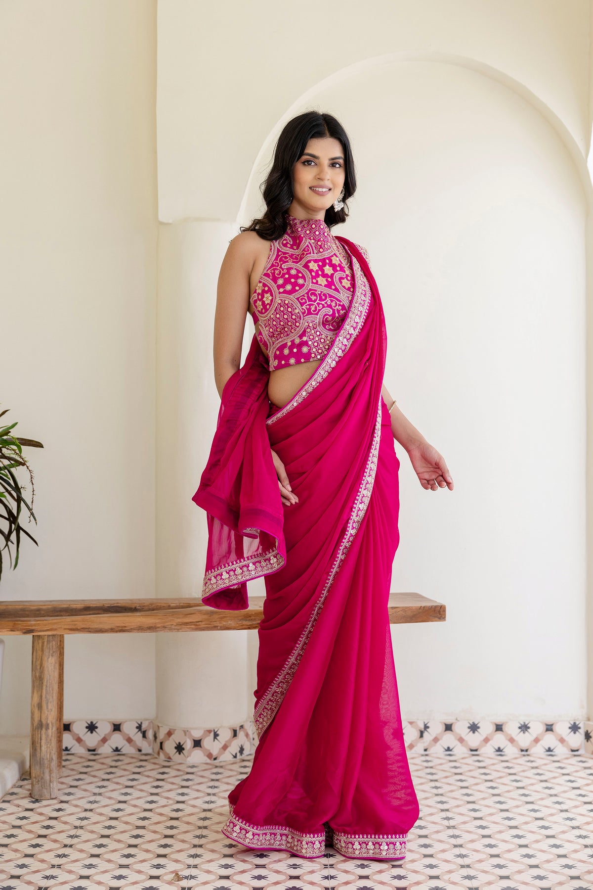 Trendy Rangoli Silk Cording Embroidered Saree with Designer Bangalori Silk Blouse