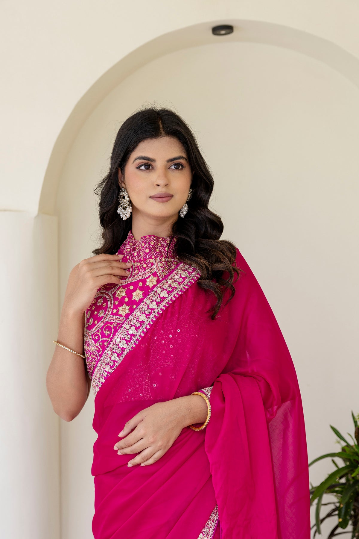 Trendy Rangoli Silk Cording Embroidered Saree with Designer Bangalori Silk Blouse