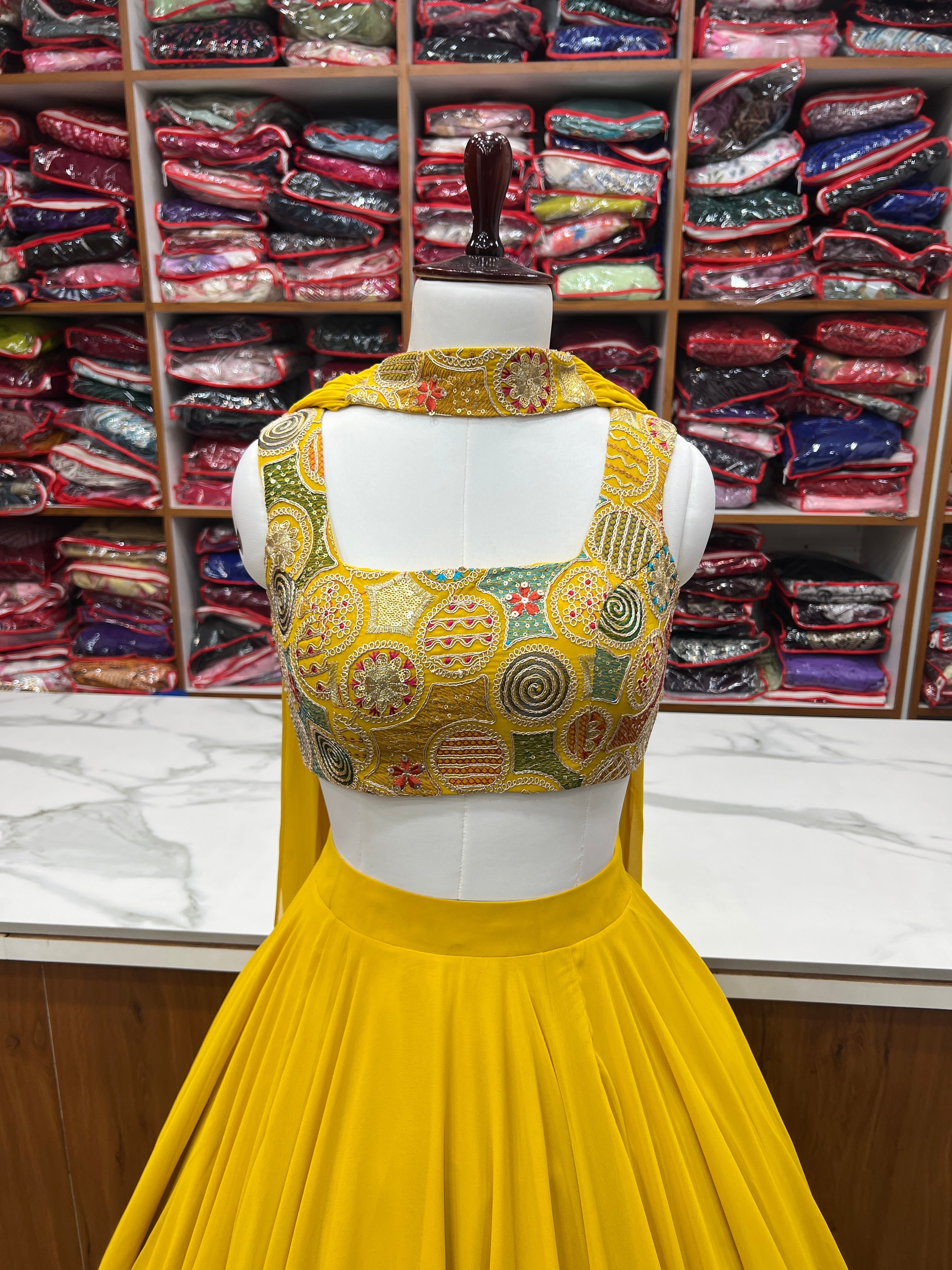 Elegant Ready to wear Anarkali Suit for Women | Designer Bandhej Work Ethnic Wear
