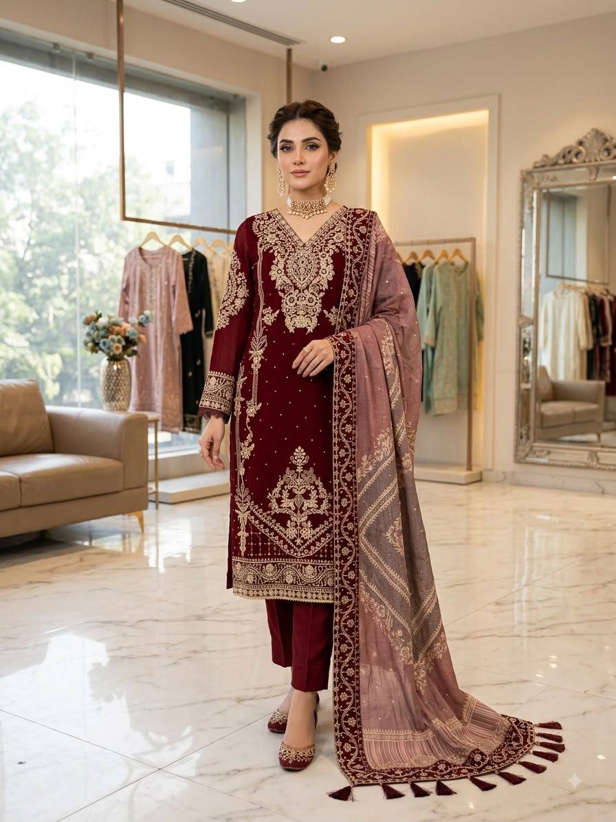 Designer Festival Wear Cording Embroidered Set