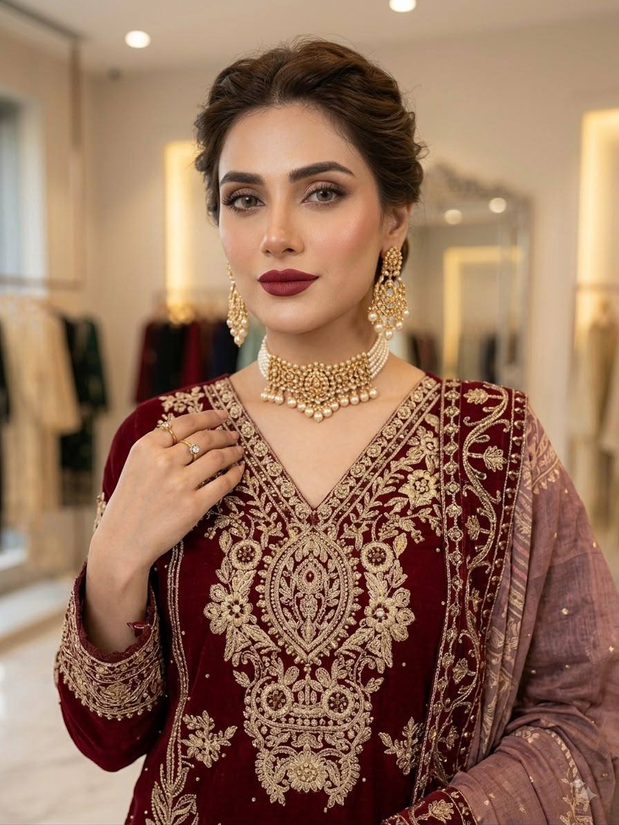 Designer Festival Wear Cording Embroidered Set