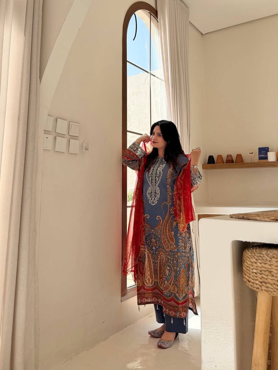 Elegant Designer Printed Palazzo Suit with Dupatta