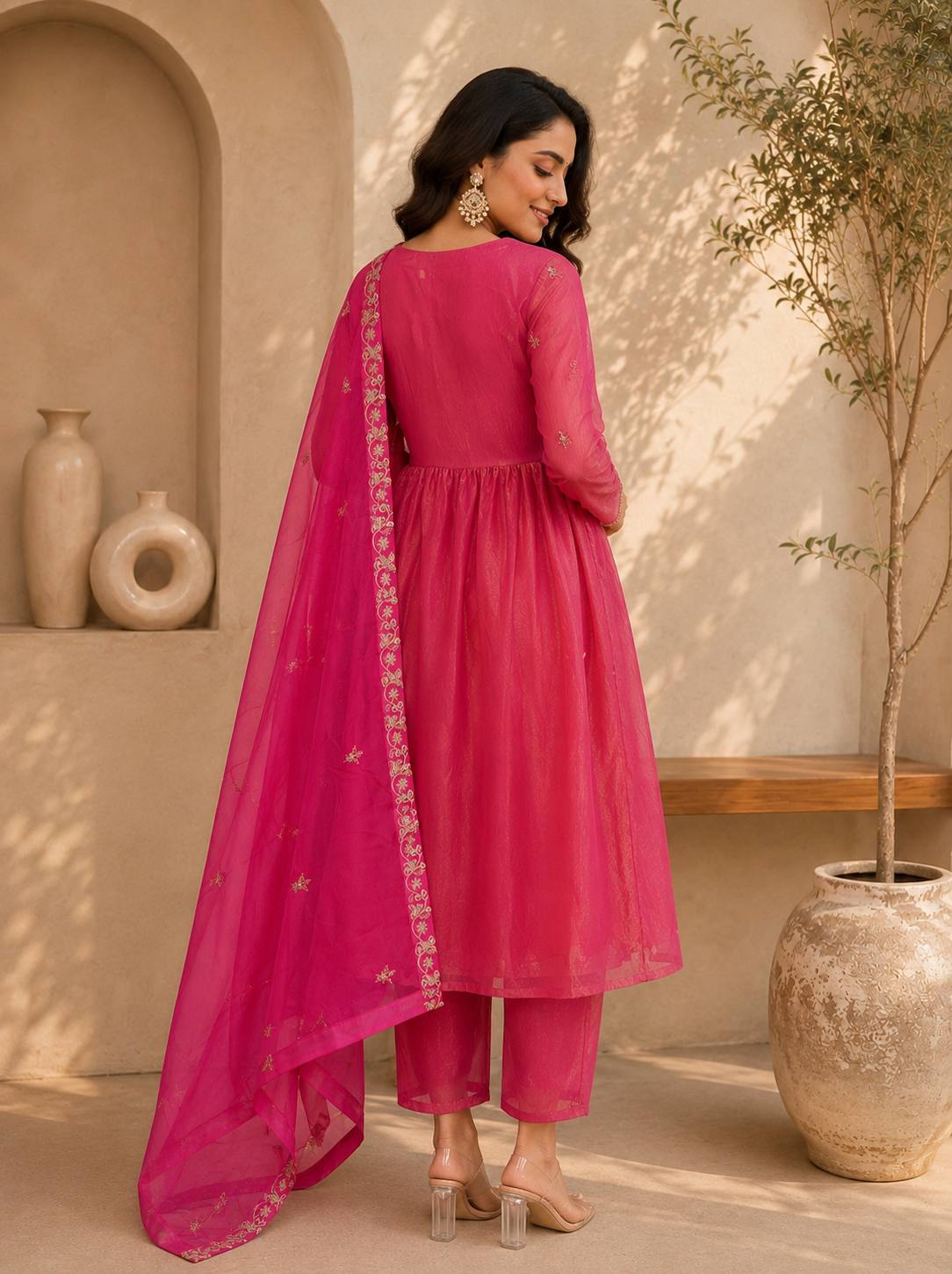 Designer Fendi Satin Embroidered Collection