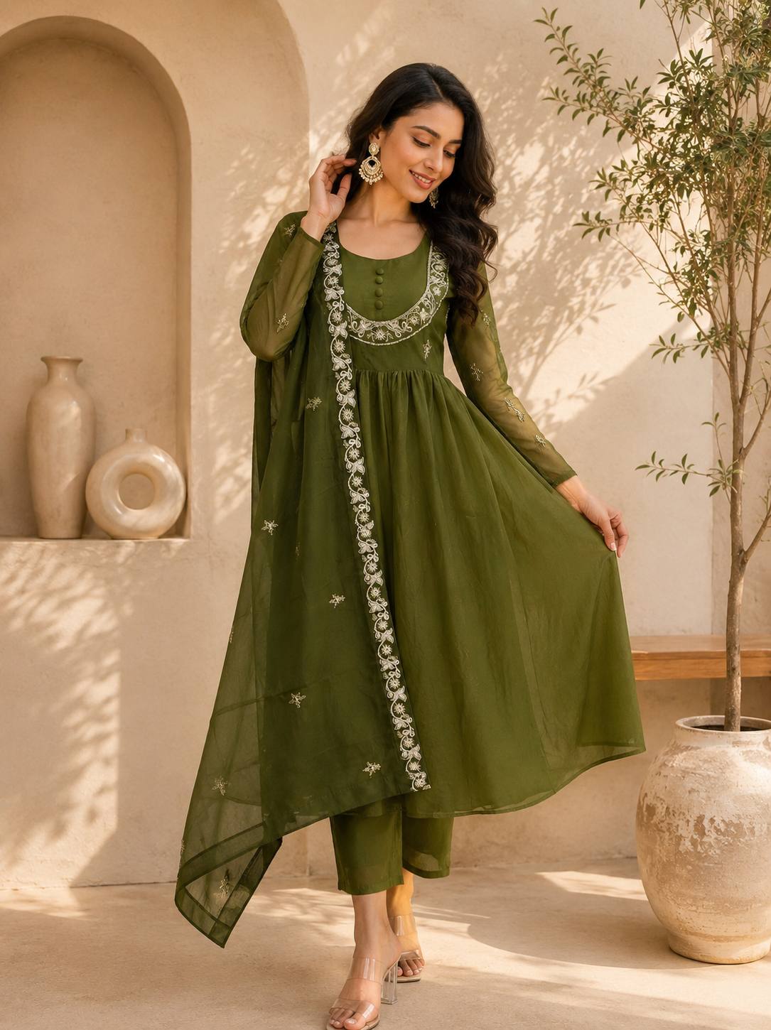 Designer Fendi Satin Embroidered Collection