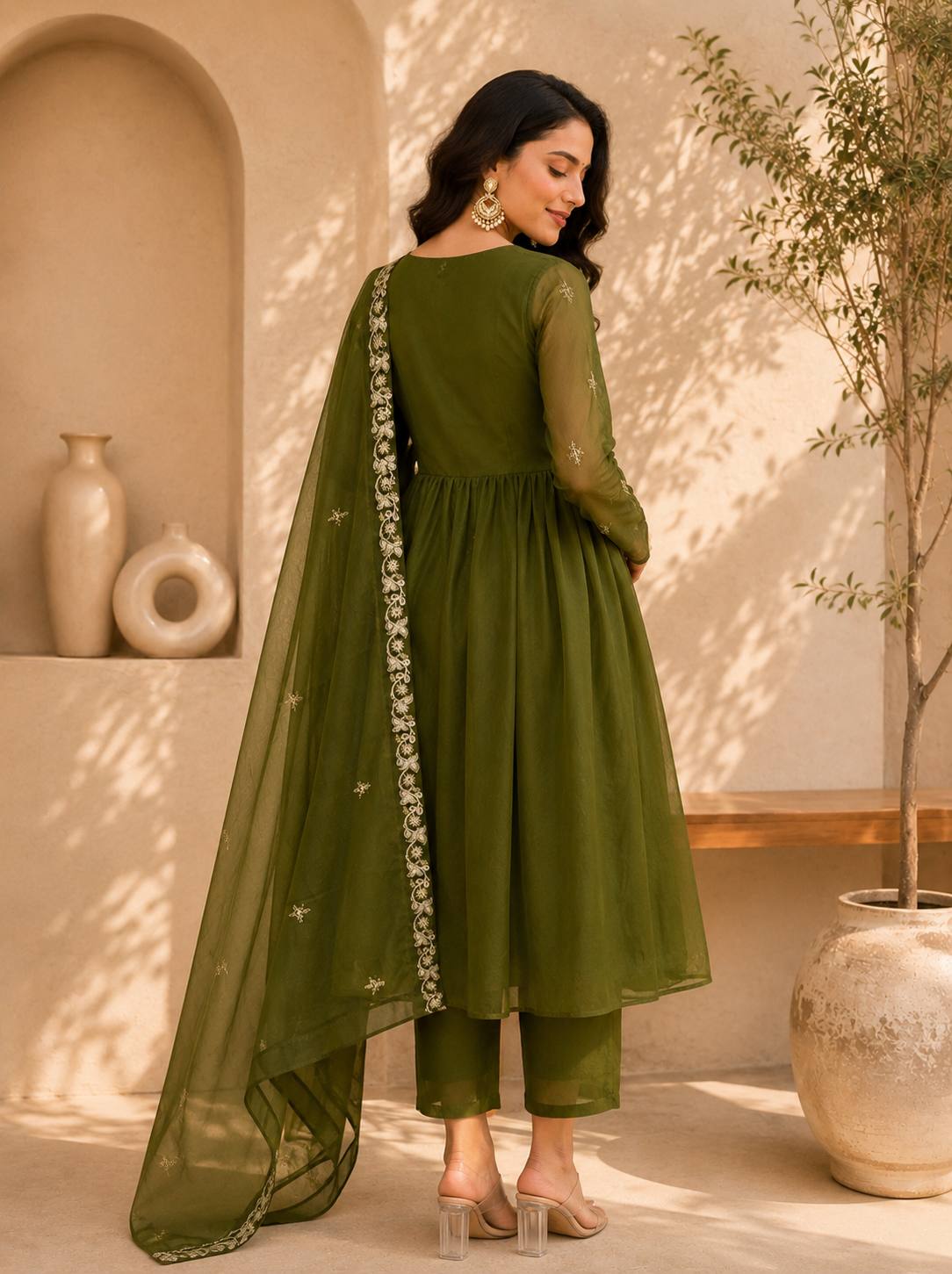 Designer Fendi Satin Embroidered Collection