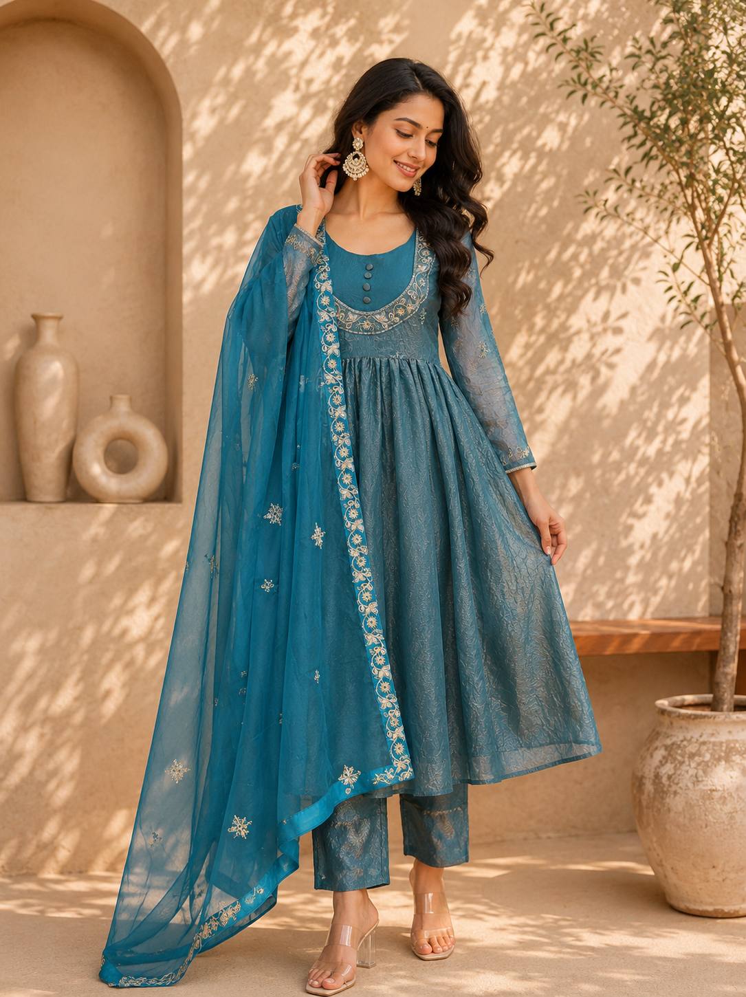 Designer Fendi Satin Embroidered Collection