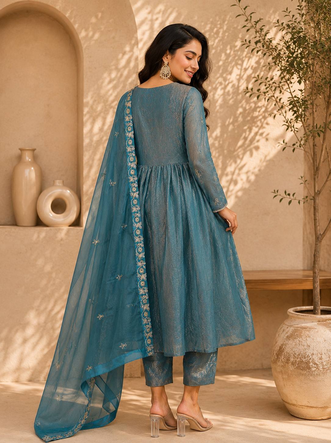 Designer Fendi Satin Embroidered Collection