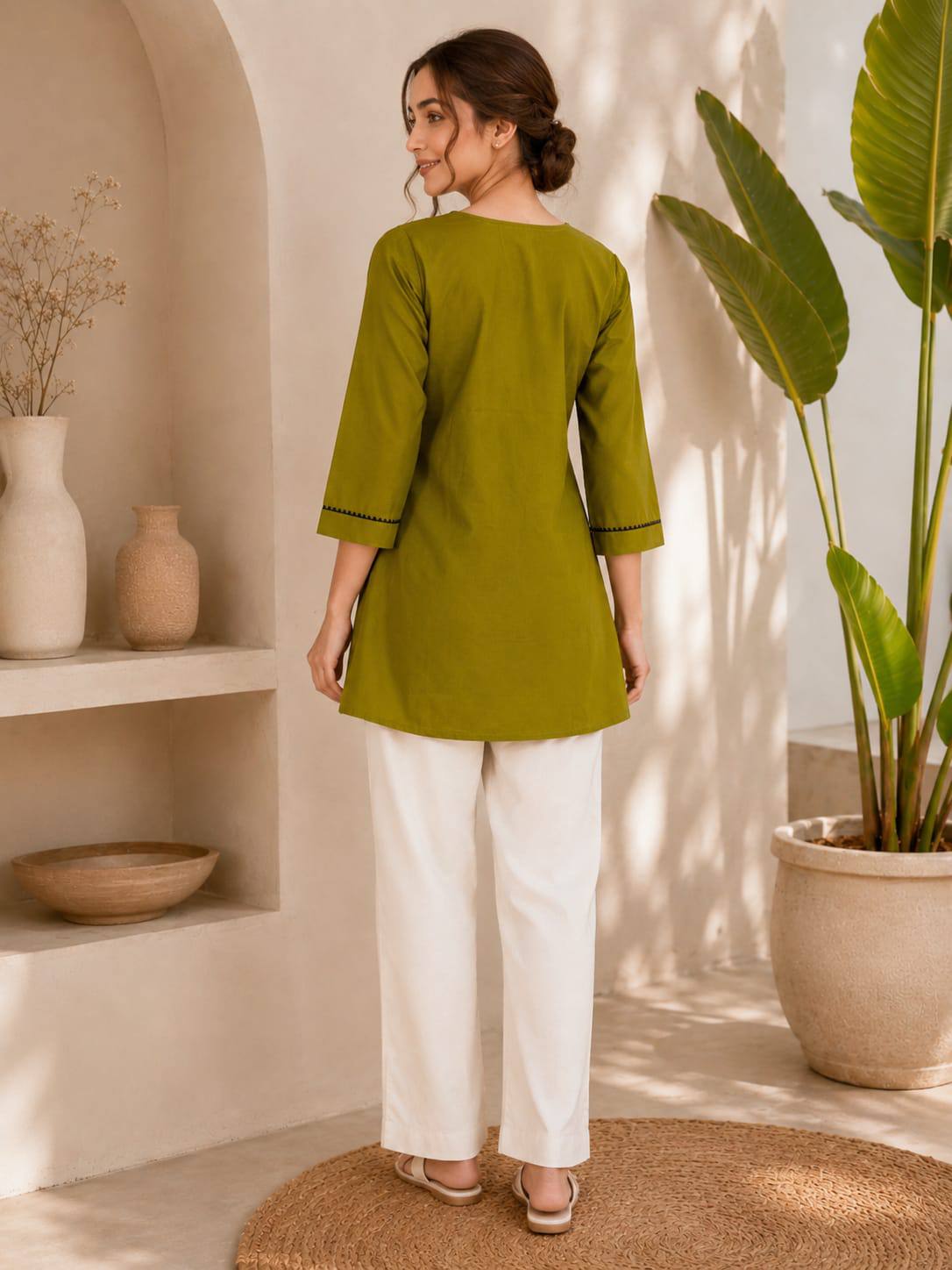 Premium Dabu Cotton Kurti Set