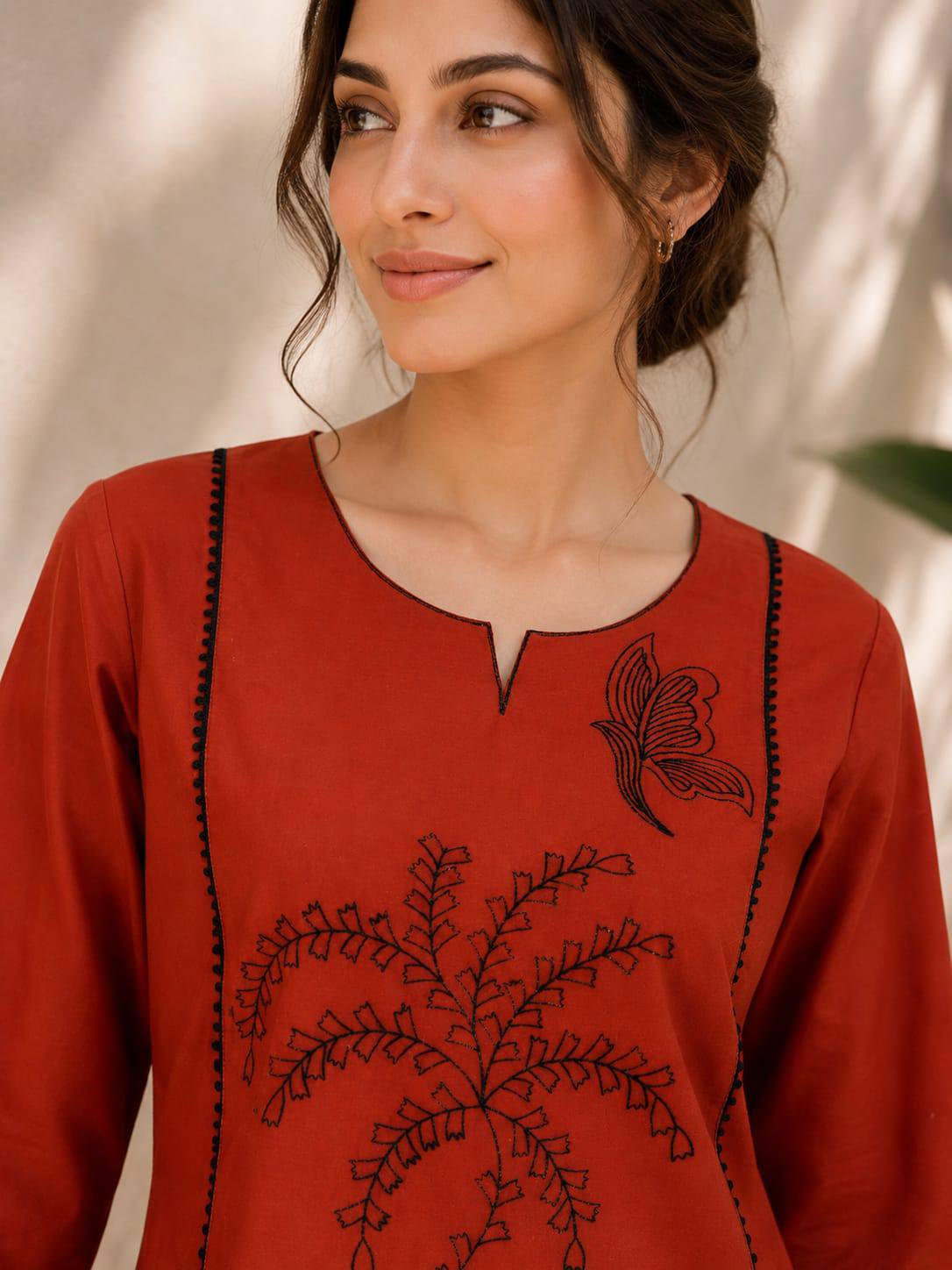 Premium Dabu Cotton Kurti Set