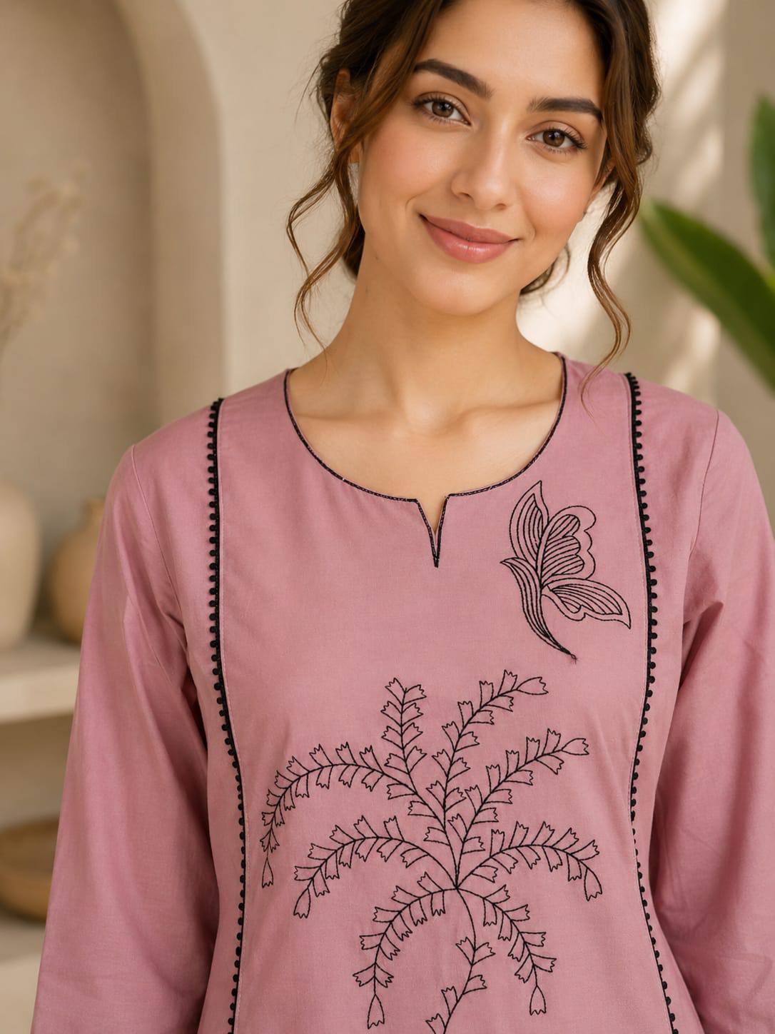 Premium Dabu Cotton Kurti Set