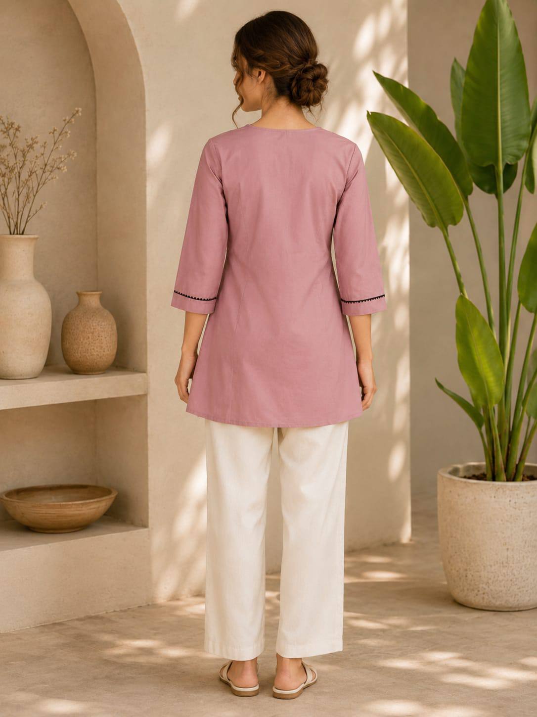 Premium Dabu Cotton Kurti Set