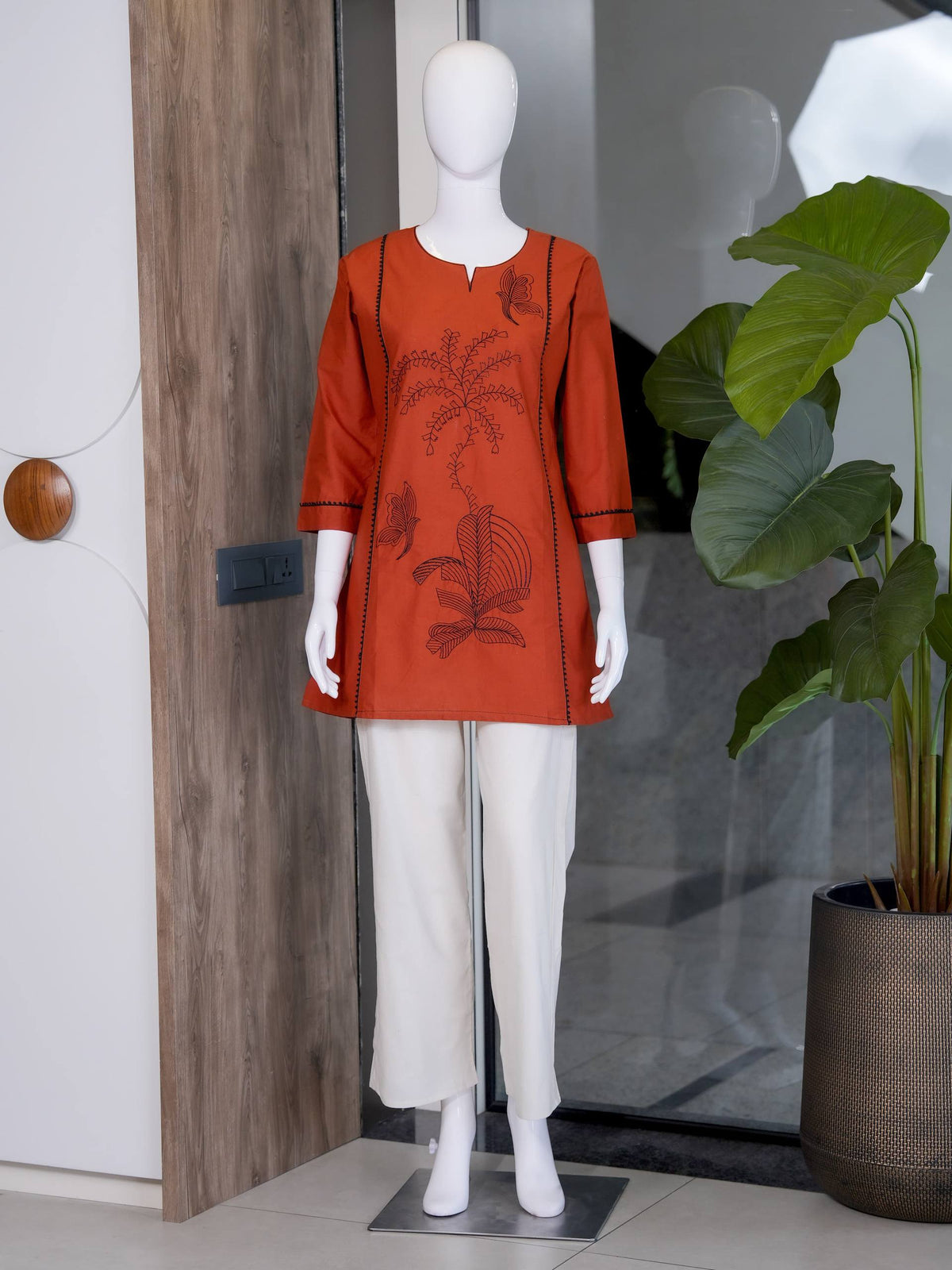 Premium Dabu Cotton Kurti Set