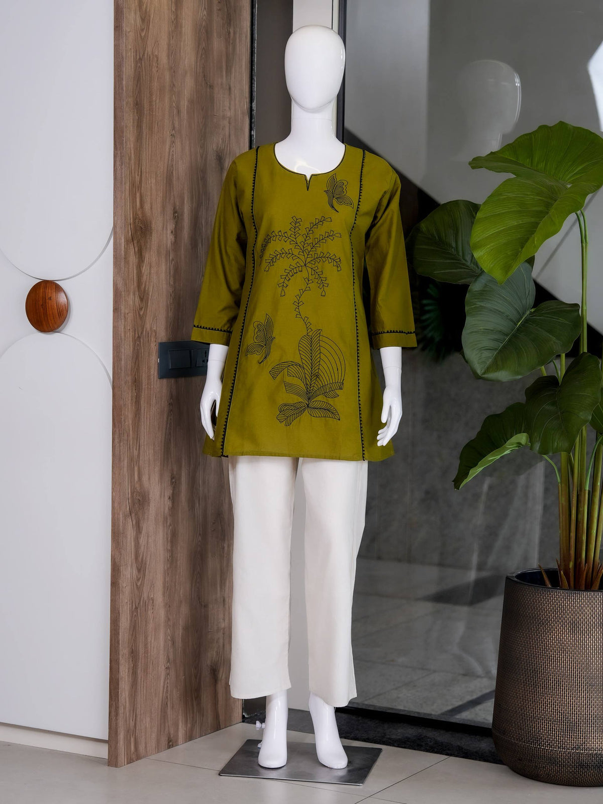 Premium Dabu Cotton Kurti Set