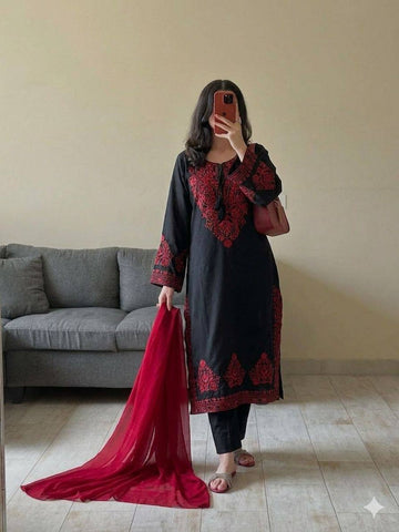 Regal Embroidered Roman Silk 3-Piece Suit