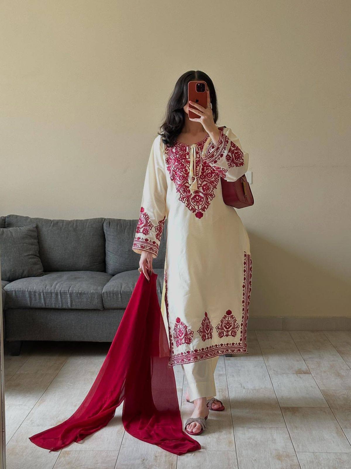 Regal Embroidered Roman Silk 3-Piece Suit