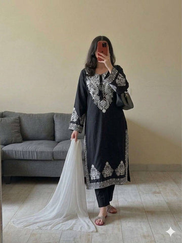Regal Embroidered Roman Silk 3-Piece Suit