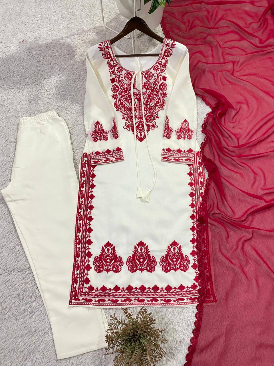 Regal Embroidered Roman Silk 3-Piece Suit