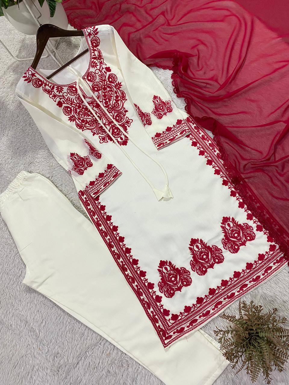 Regal Embroidered Roman Silk 3-Piece Suit
