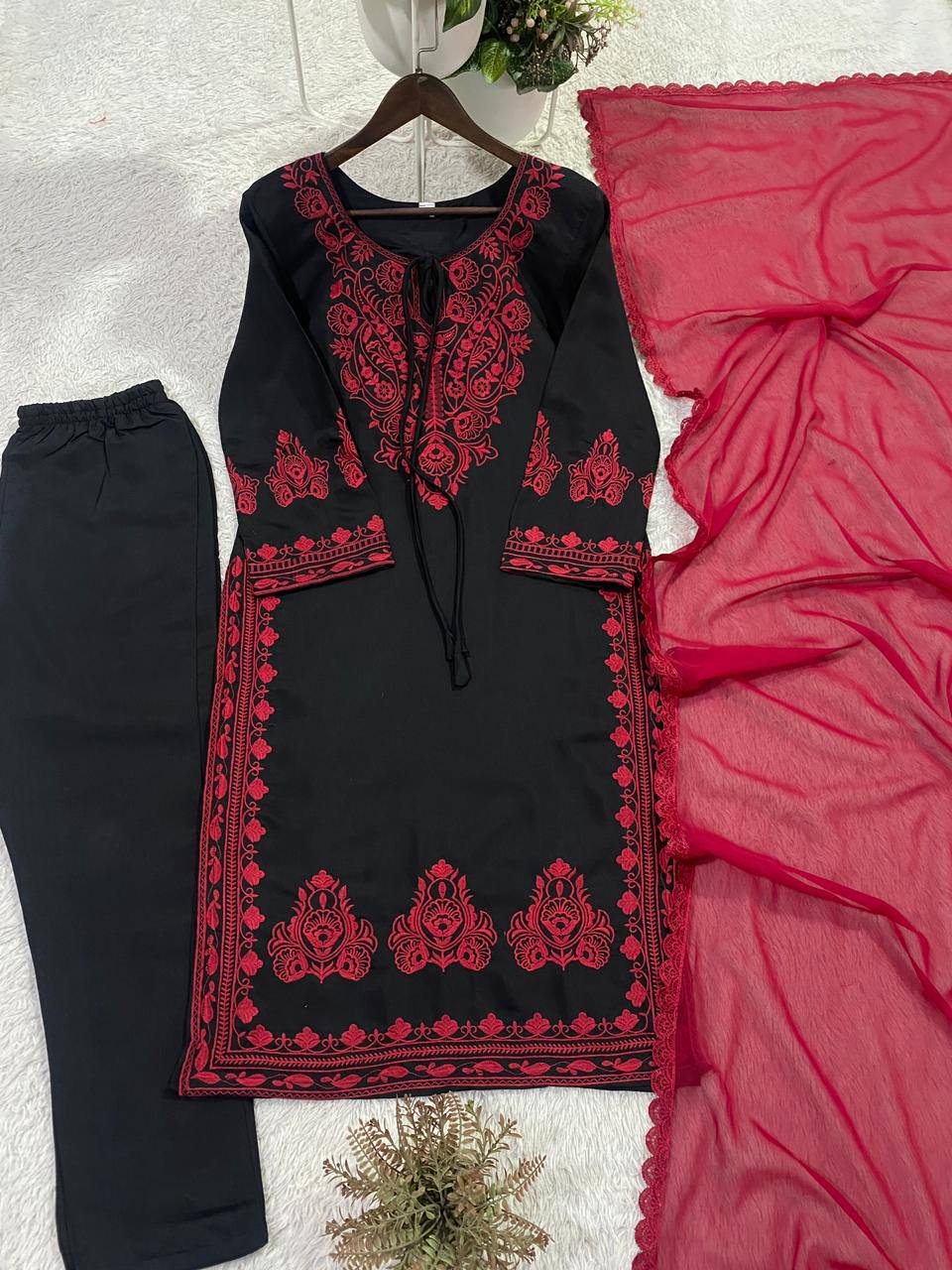 Regal Embroidered Roman Silk 3-Piece Suit
