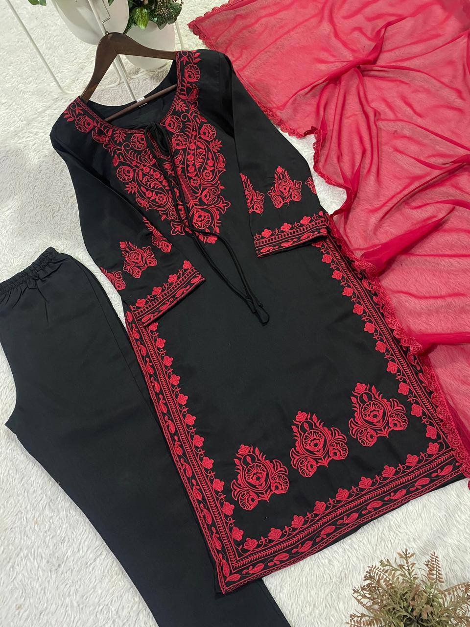 Regal Embroidered Roman Silk 3-Piece Suit