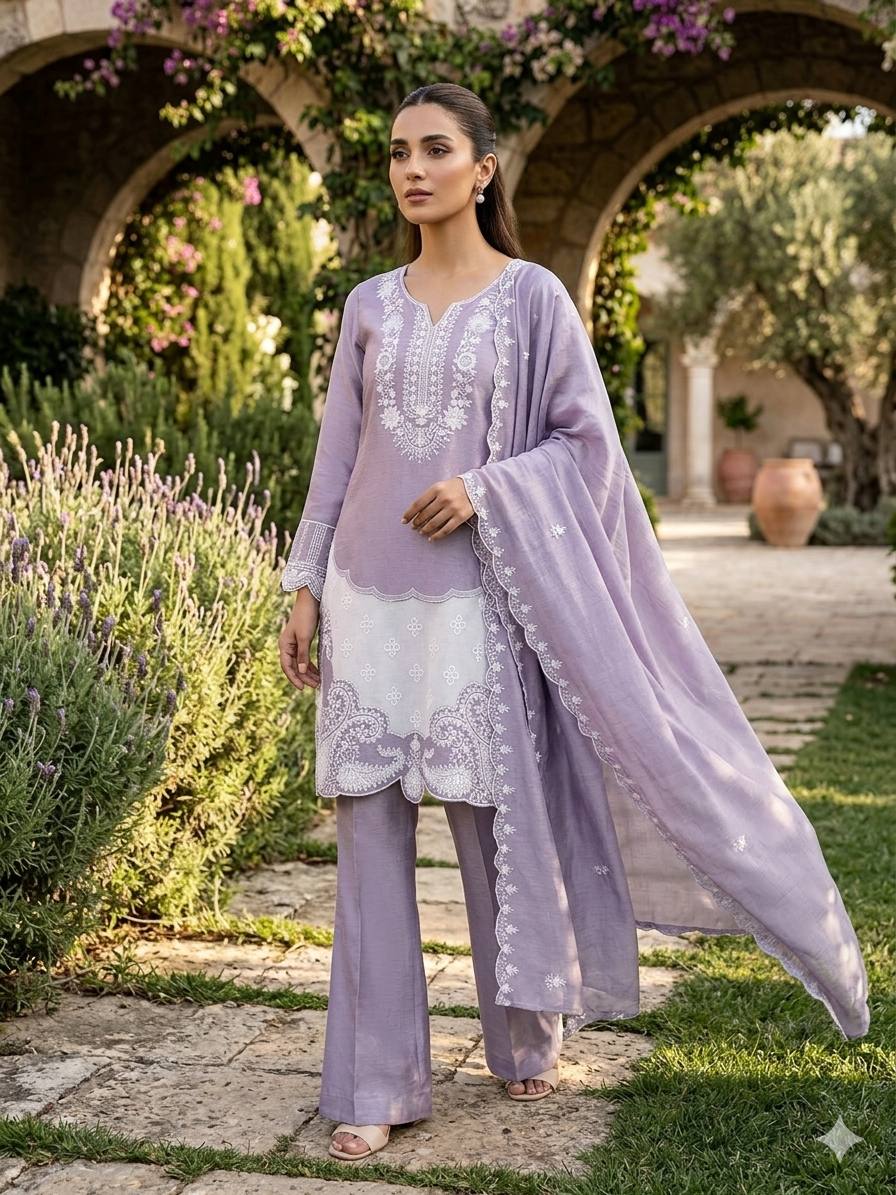 Trending Designer Suit With Elegant Sequence Work