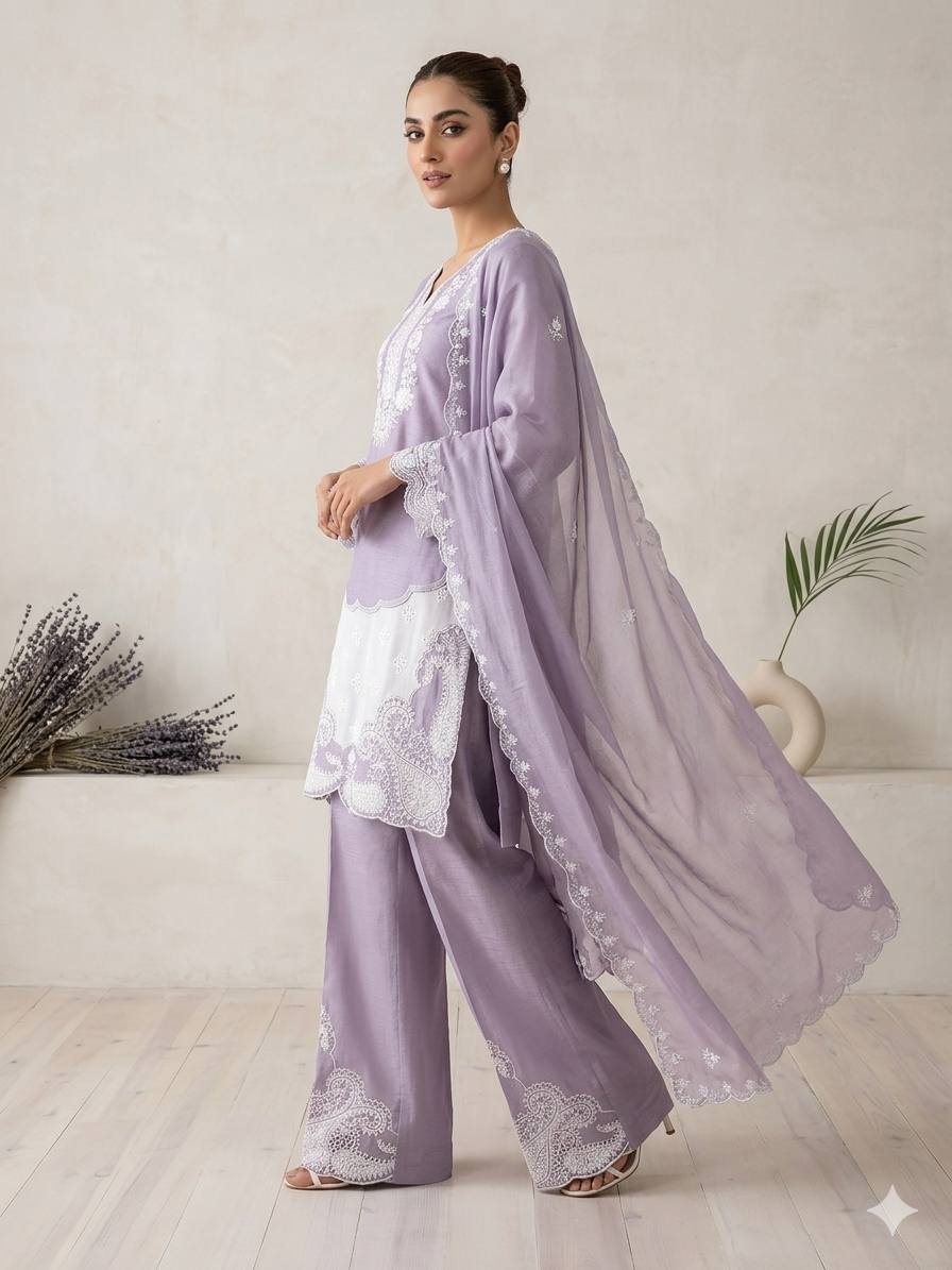 Trending Designer Suit With Elegant Sequence Work