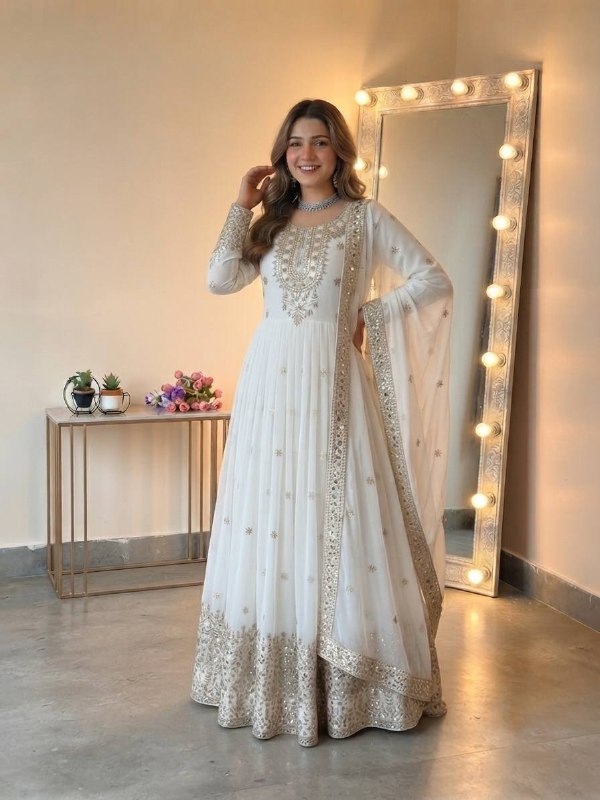 Royal Festive Embroidered Gown Set