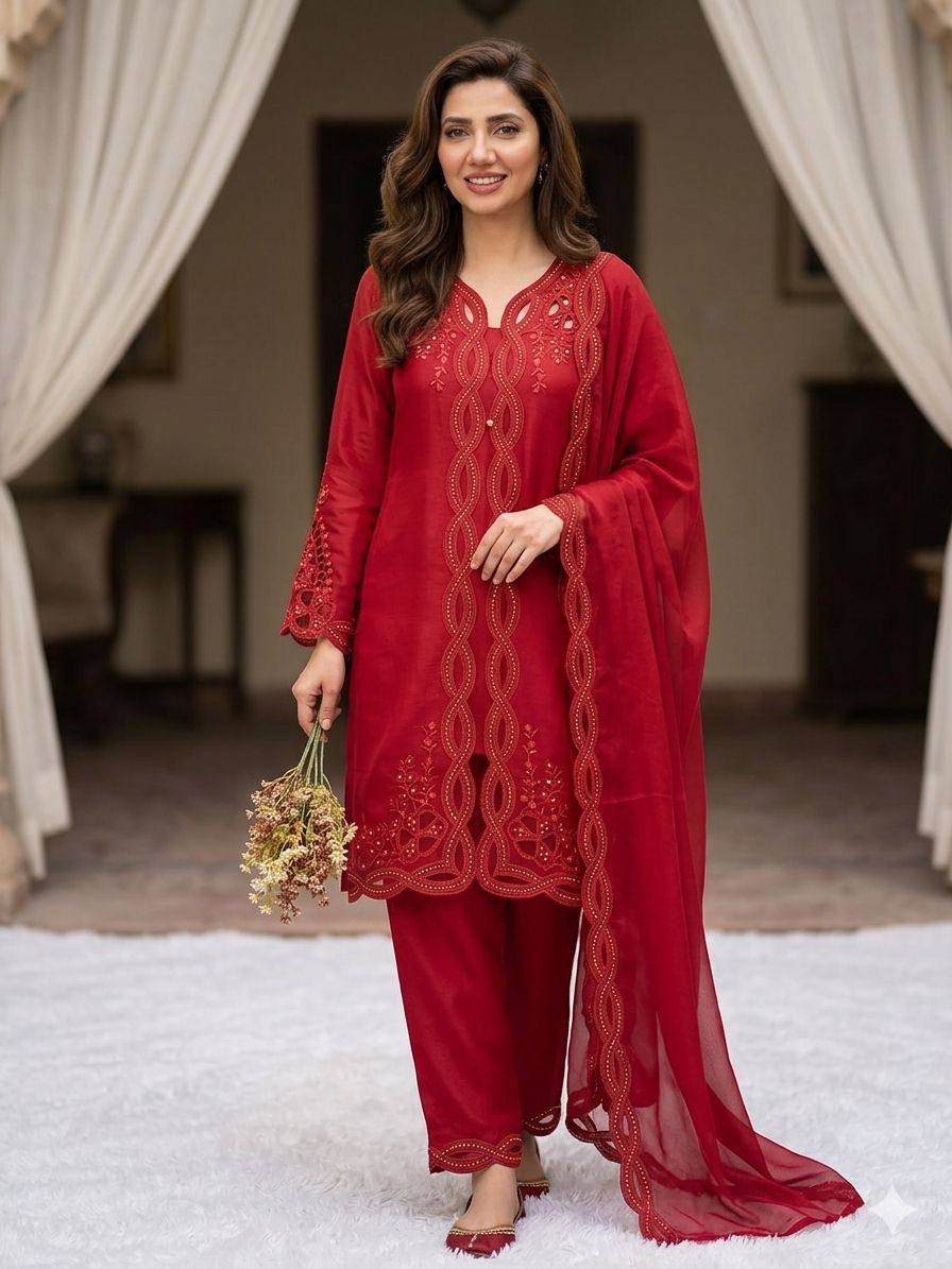 Real Model Palazzo & Shrug Pair – Elegant Statement Look