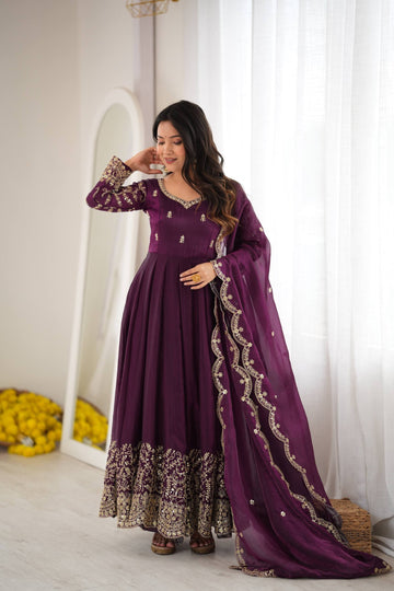 Designer Fendy Silk Festive Gown Collection