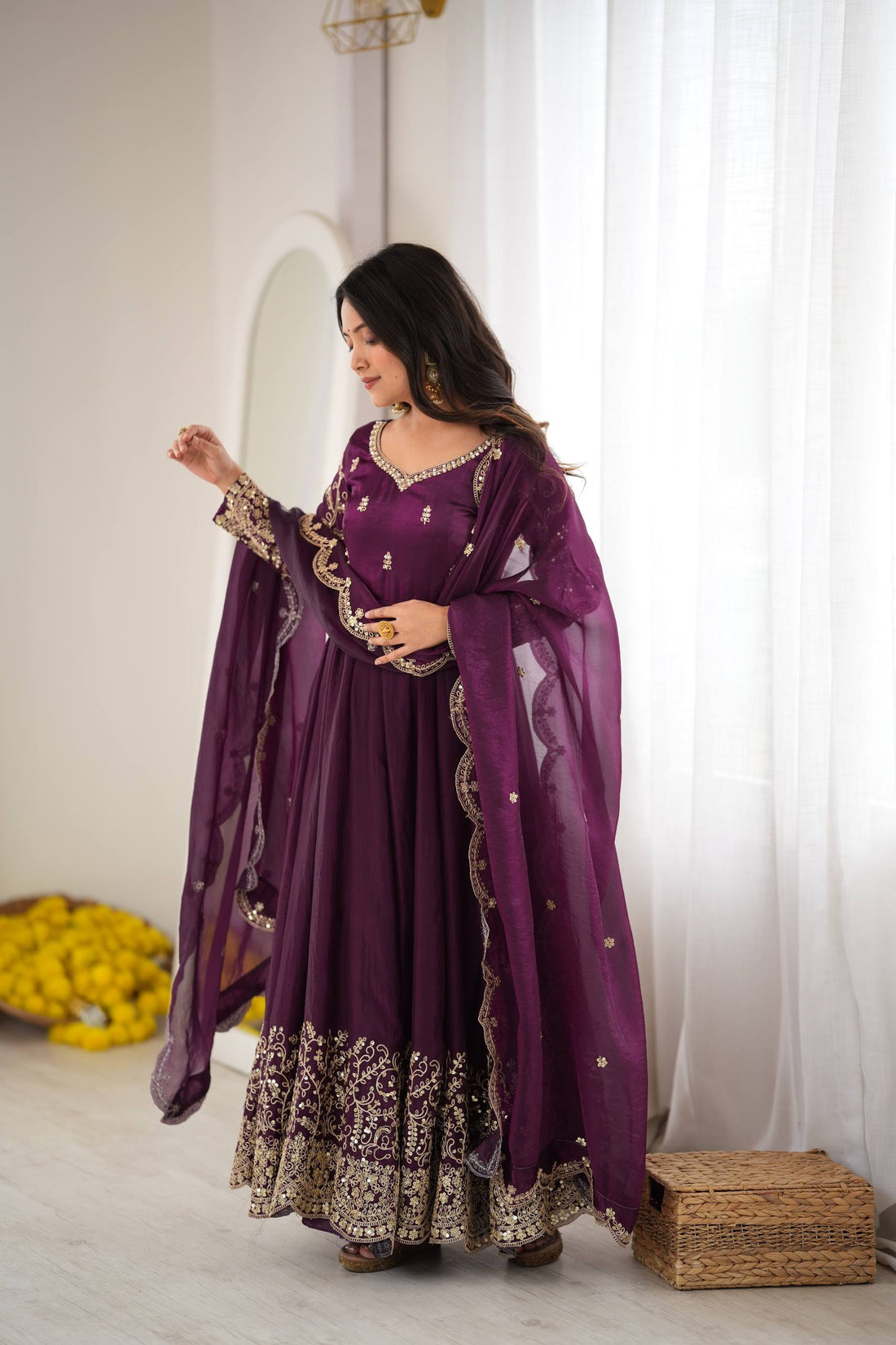Designer Fendy Silk Festive Gown Collection