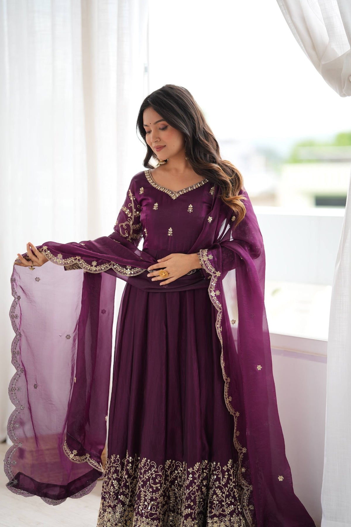 Designer Fendy Silk Festive Gown Collection