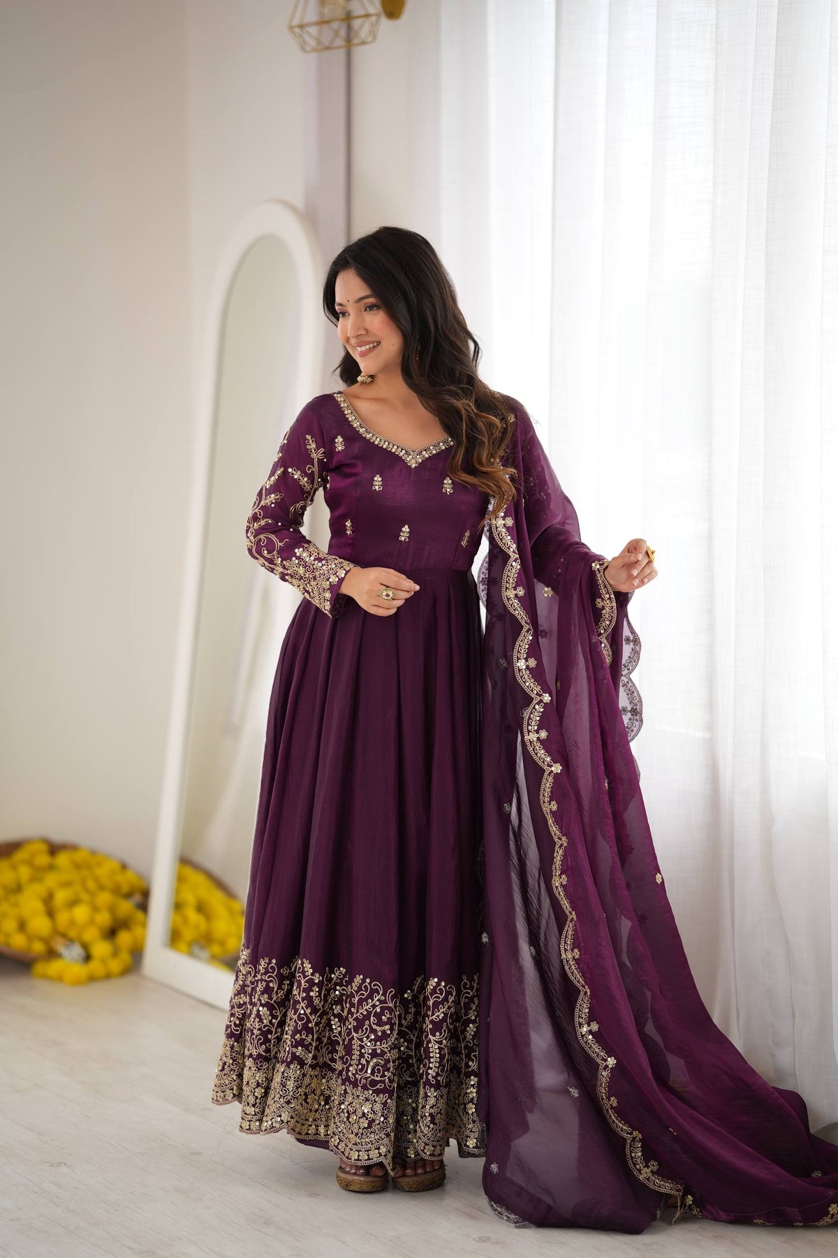 Designer Fendy Silk Festive Gown Collection
