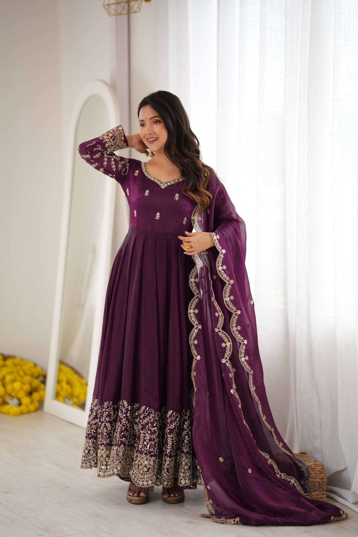 Designer Fendy Silk Festive Gown Collection