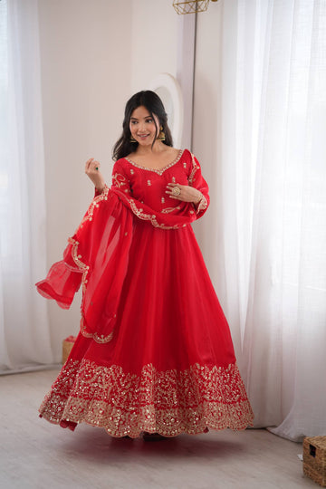 Designer Fendy Silk Festive Gown Collection