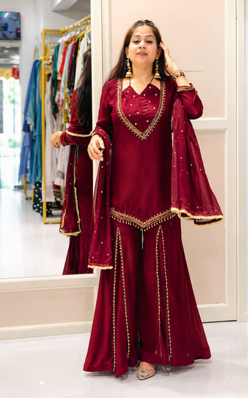 Designer Mirror Work Ethnic Set