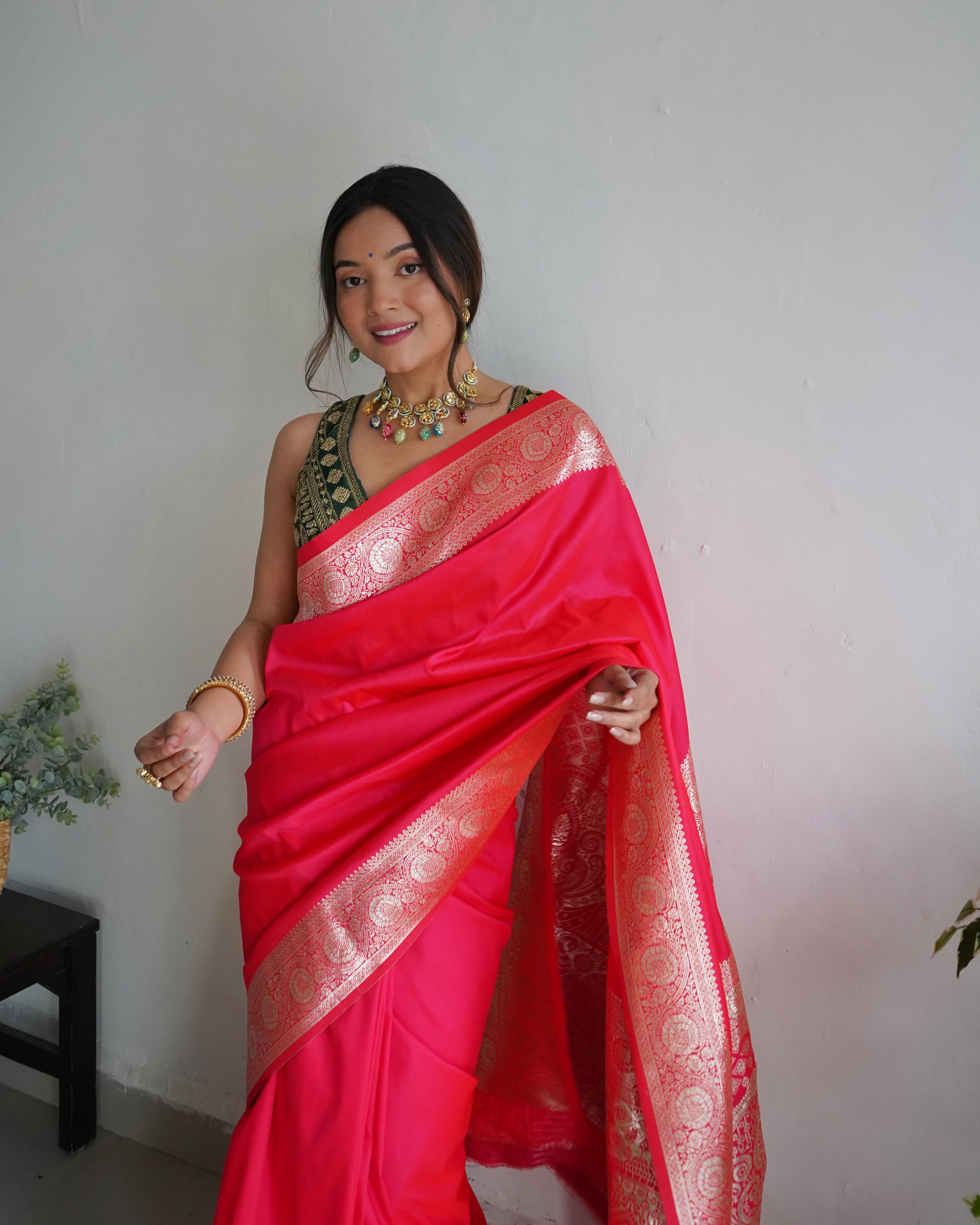 Pure Banarasi Silk With Zari Weaving