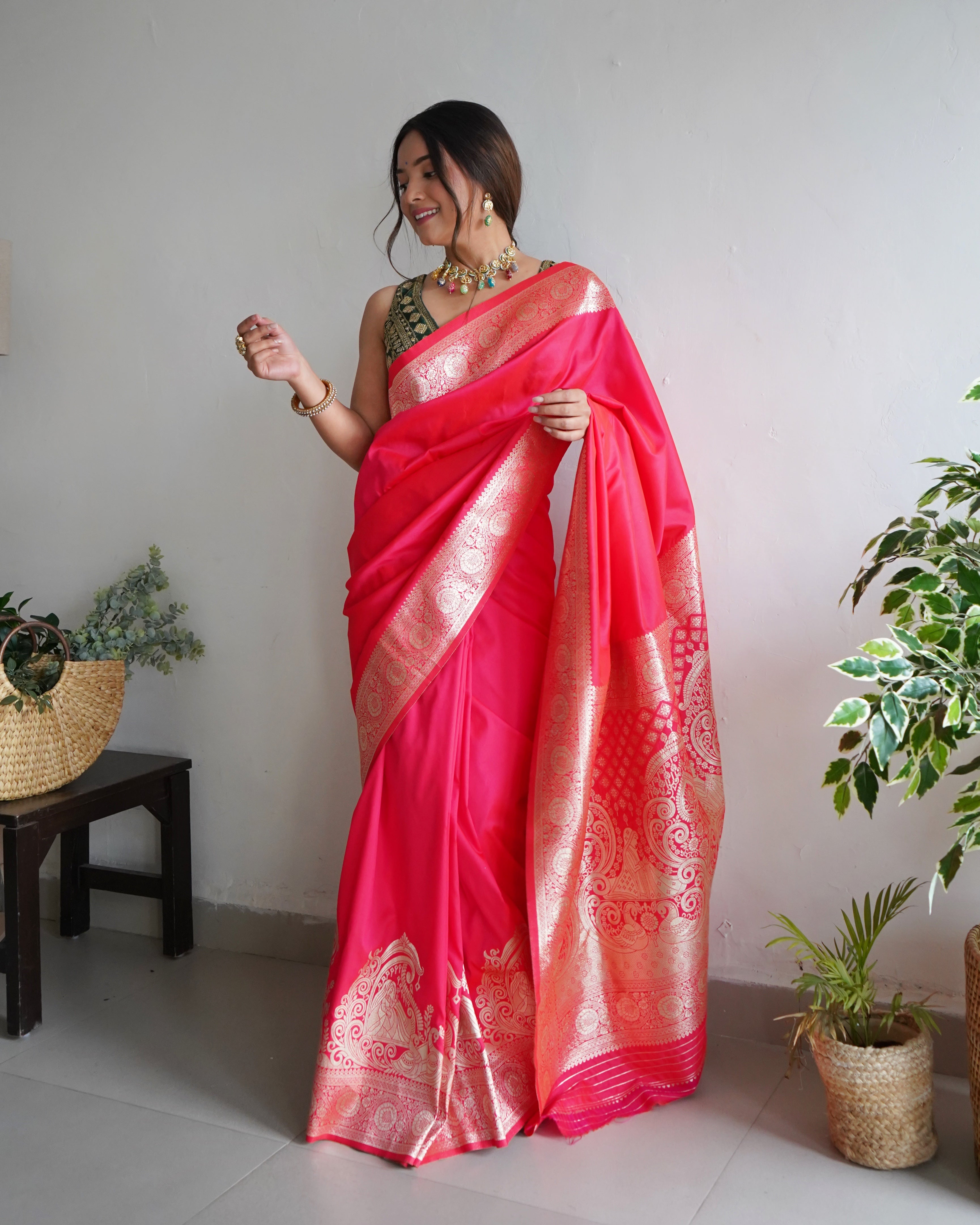 Pure Banarasi Silk With Zari Weaving
