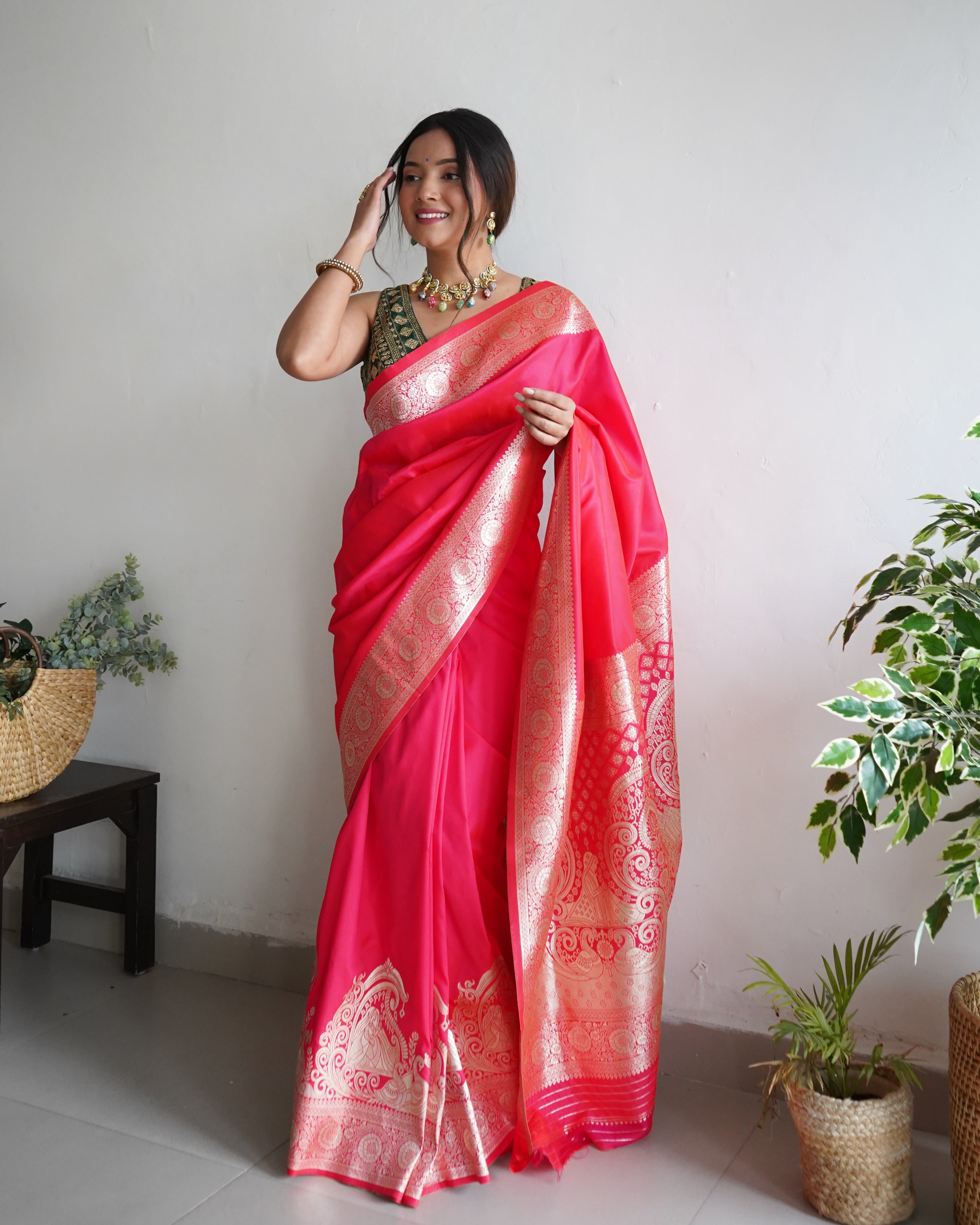 Pure Banarasi Silk With Zari Weaving