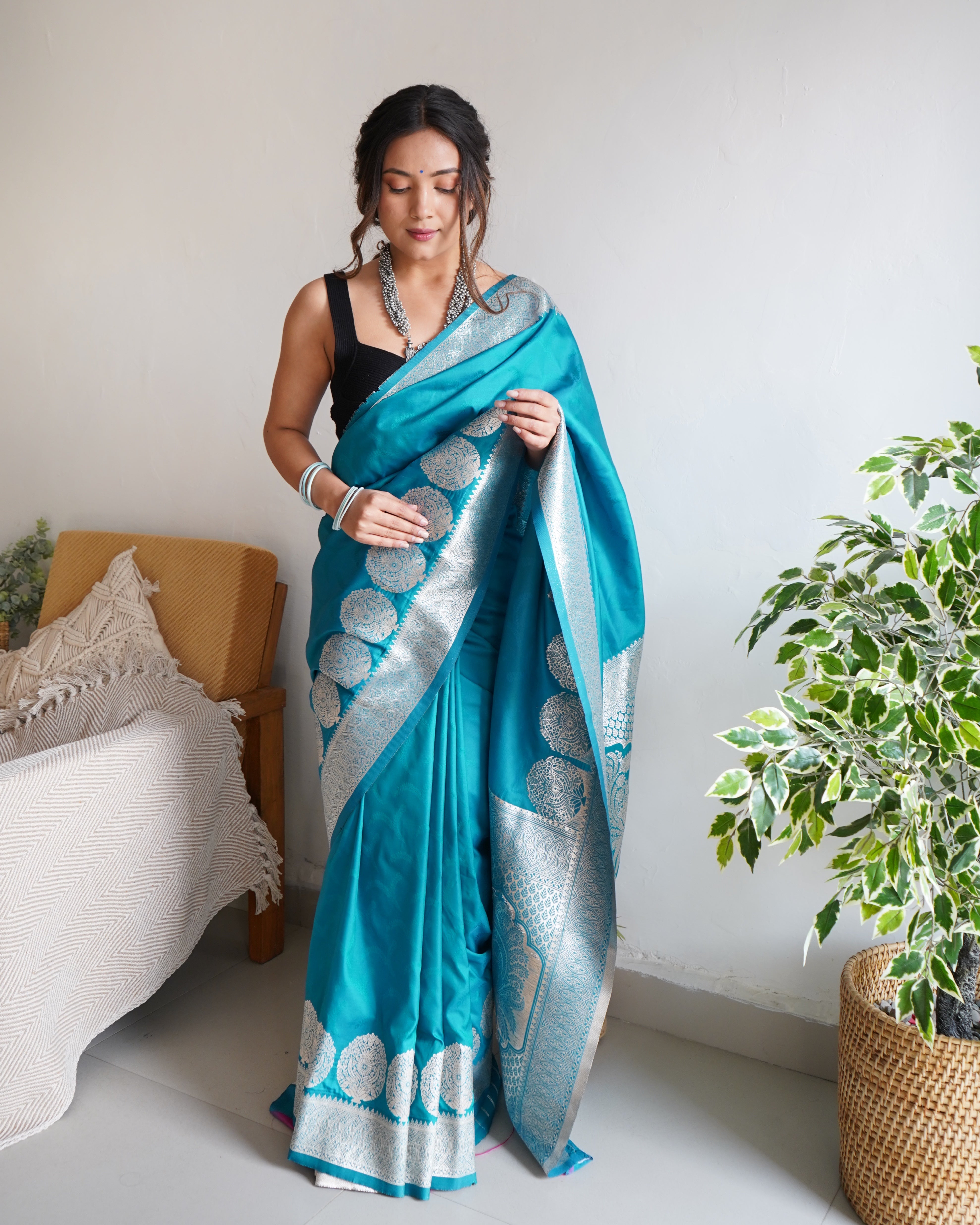 Pure Banarasi Silk With Zari Weaving