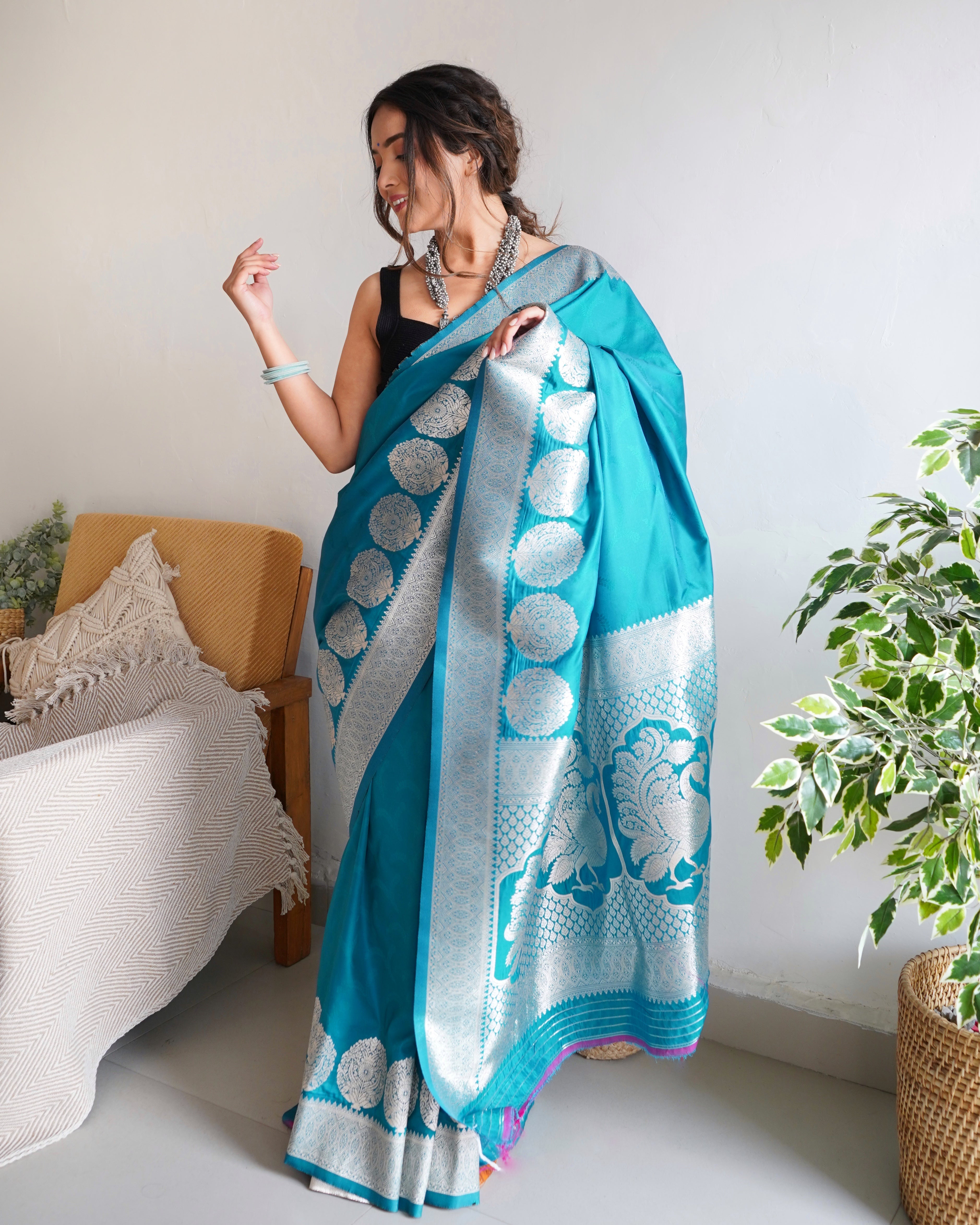 Pure Banarasi Silk With Zari Weaving