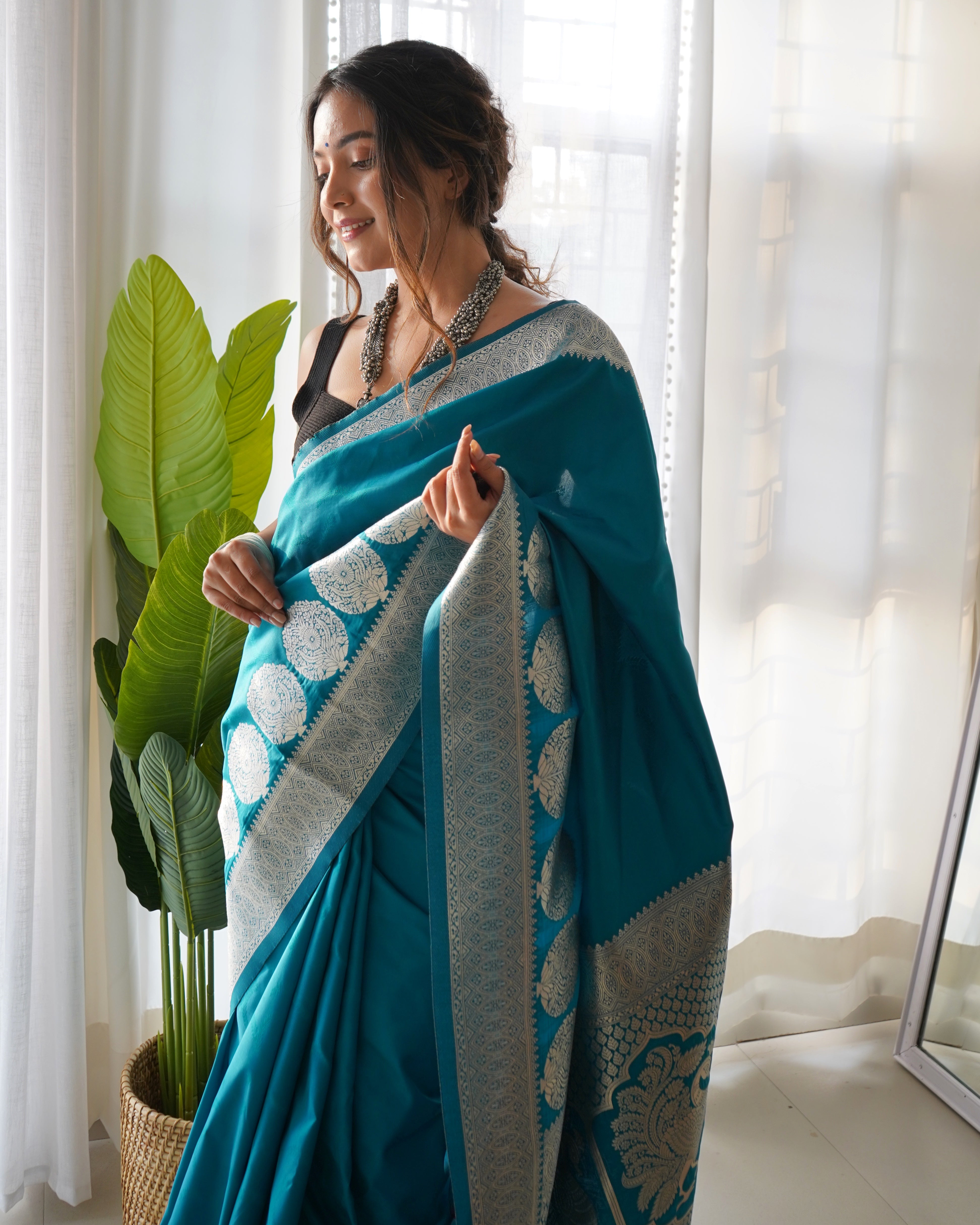 Pure Banarasi Silk With Zari Weaving