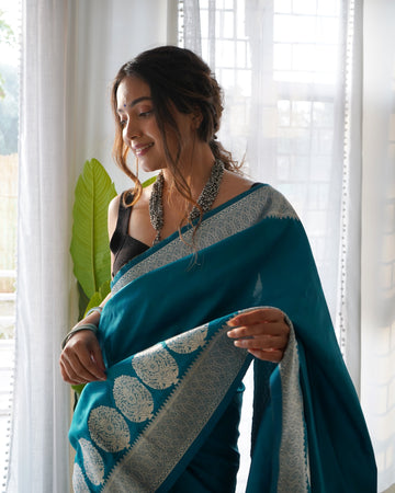 Pure Banarasi Silk With Zari Weaving