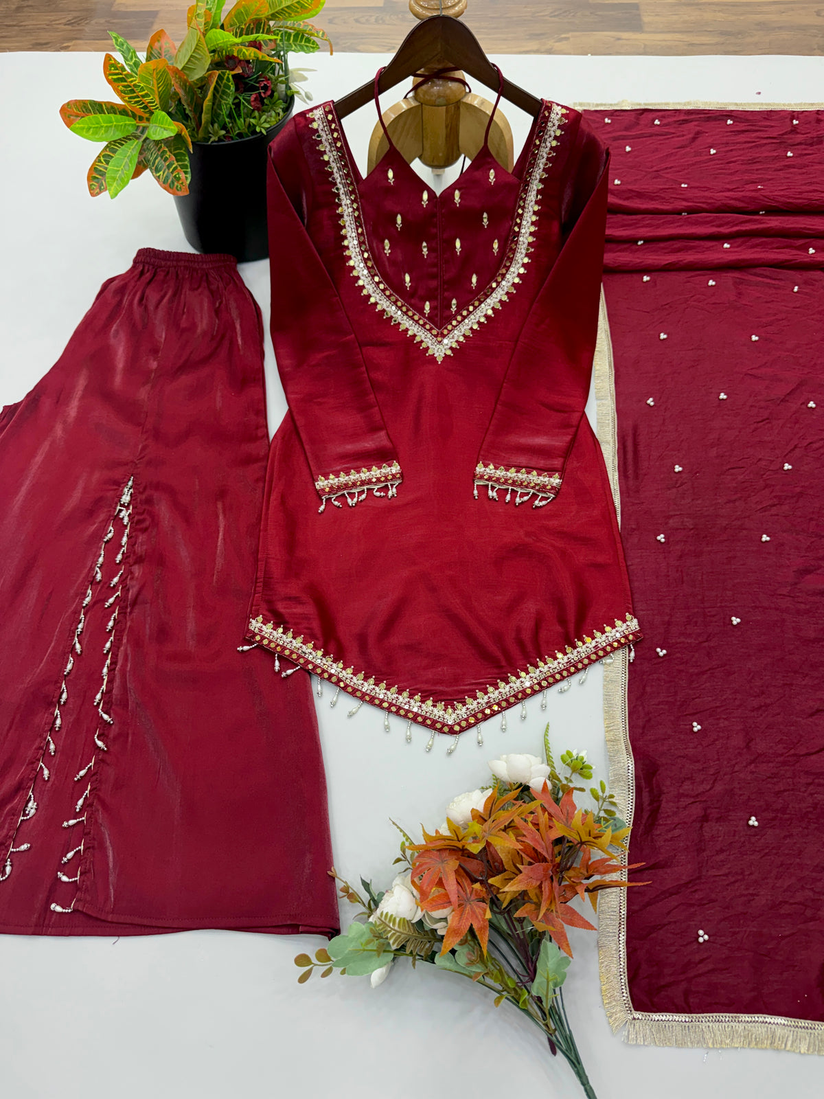 Designer Mirror Work Ethnic Set